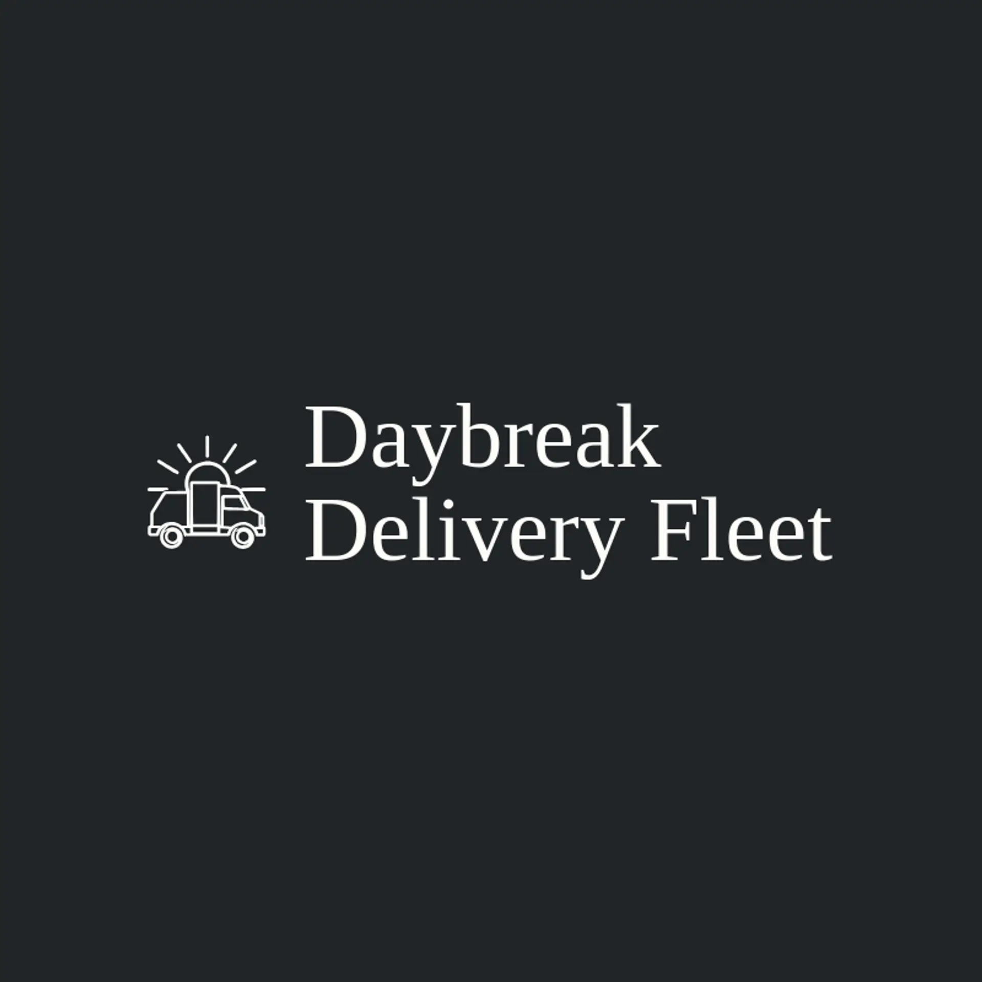 Daybreak Delivery Fleet logo for trucking company