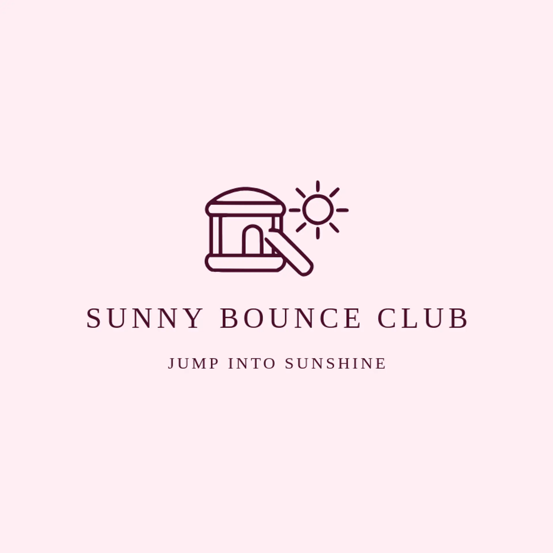 Sunny Bounce Club logo for inflatable