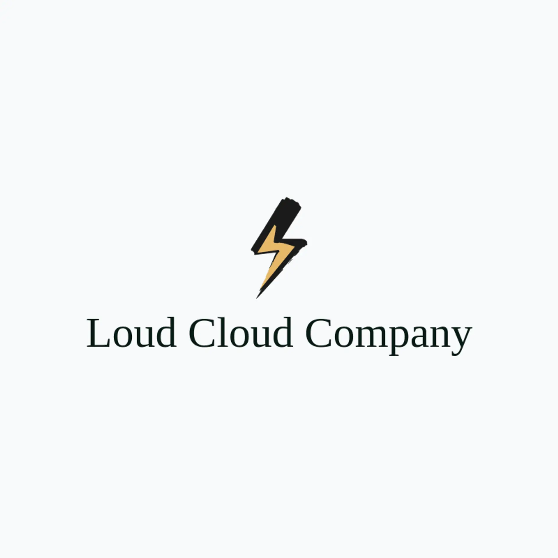 Loud Cloud Company logo for thunder