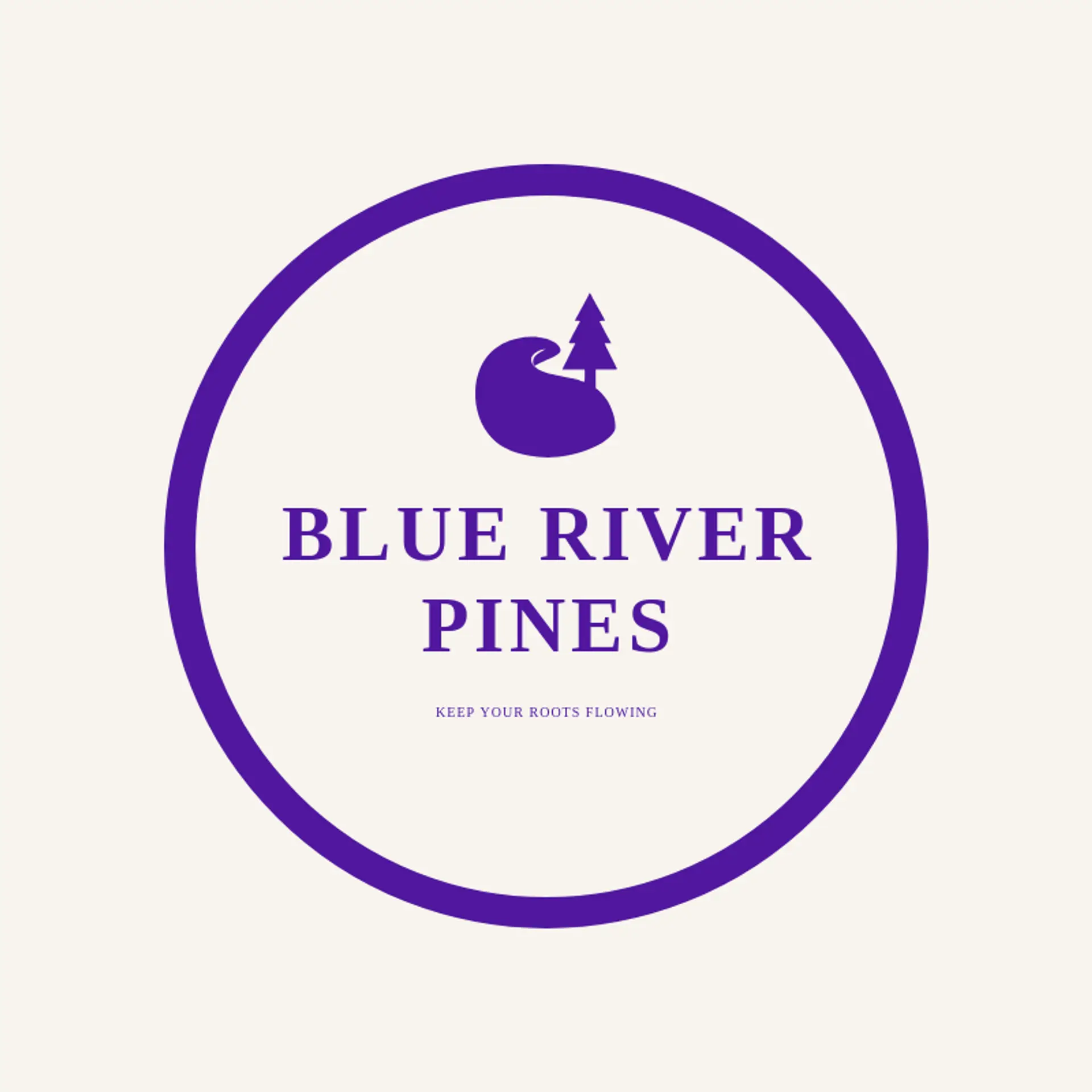 Blue River Pines logo for pine tree