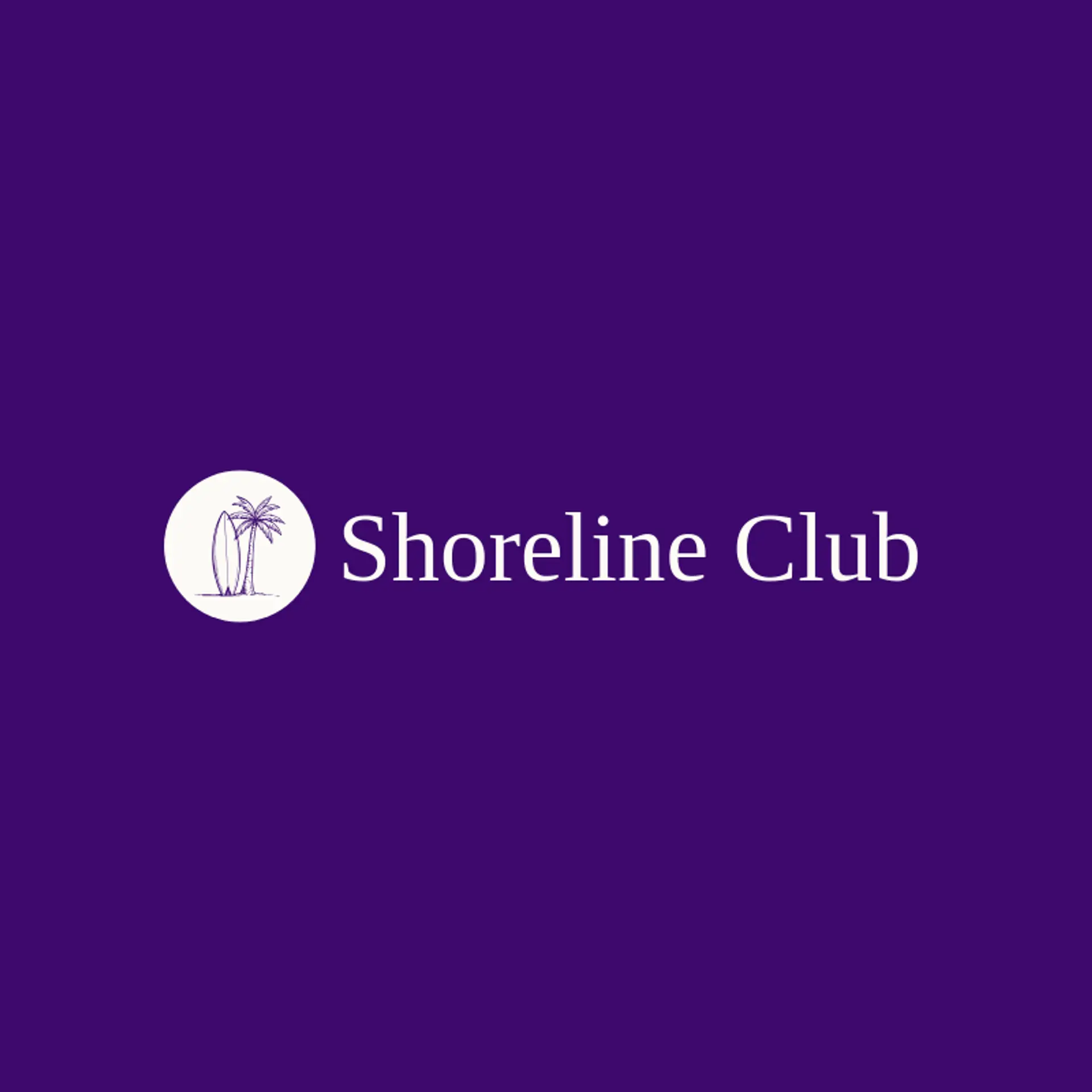 Shoreline Club logo for beach