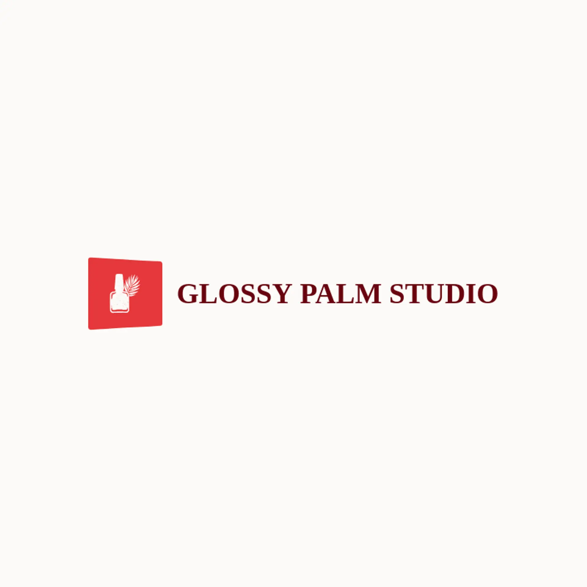 Glossy Palm Studio logo for nails