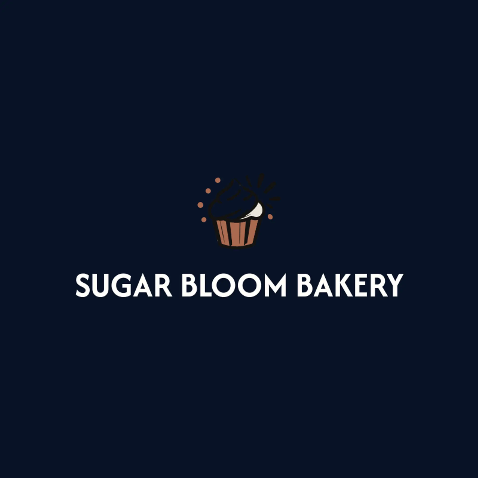 Sugar Bloom Bakery logo for cupcake