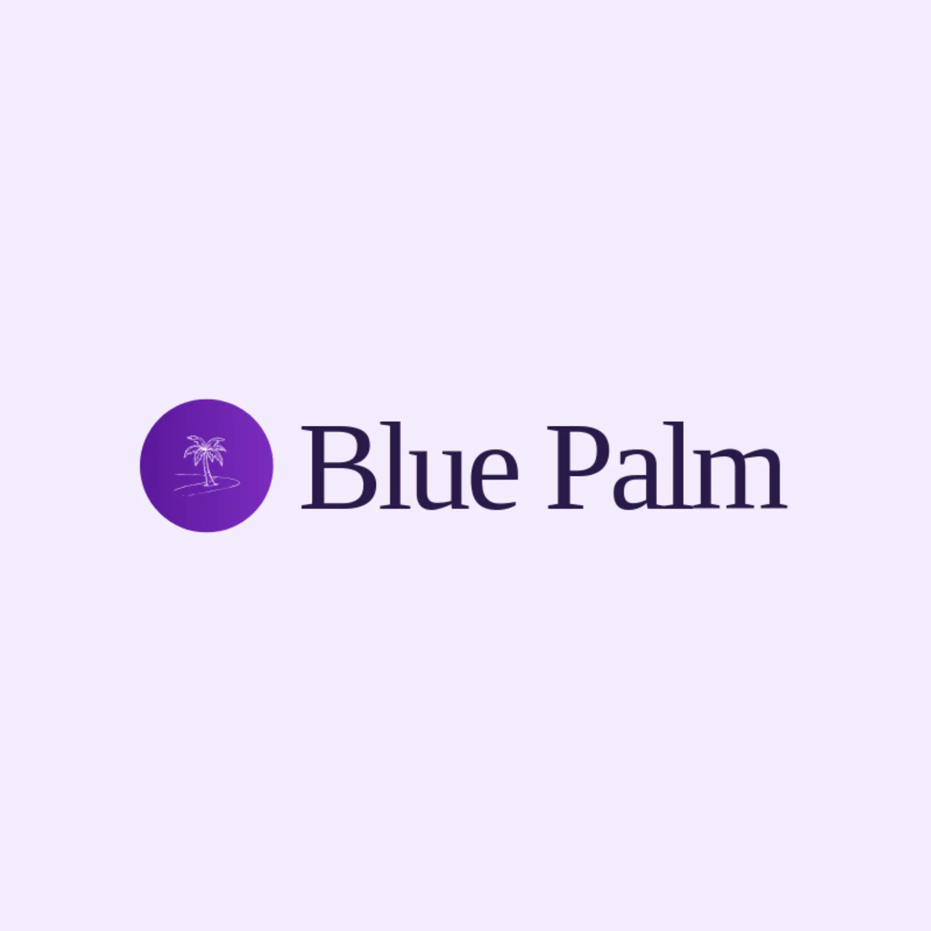 Blue Palm logo for palm tree