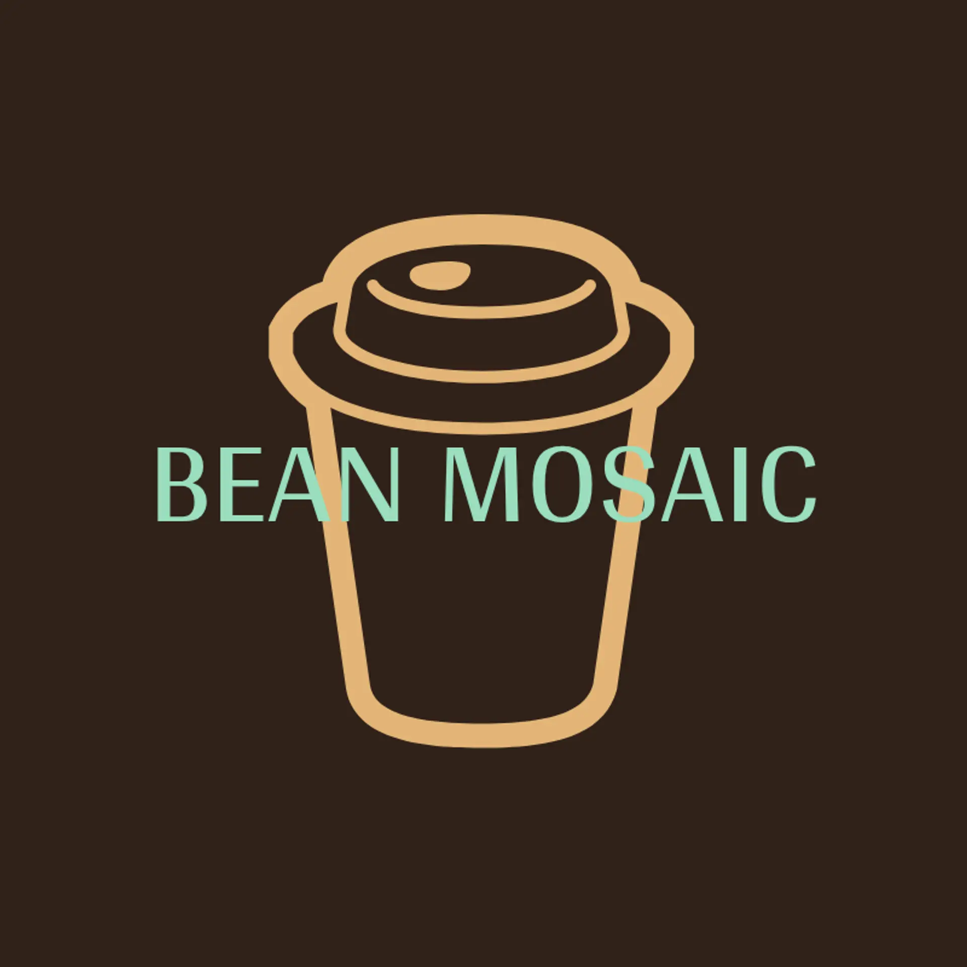 Bean Mosaic logo for unique cafe