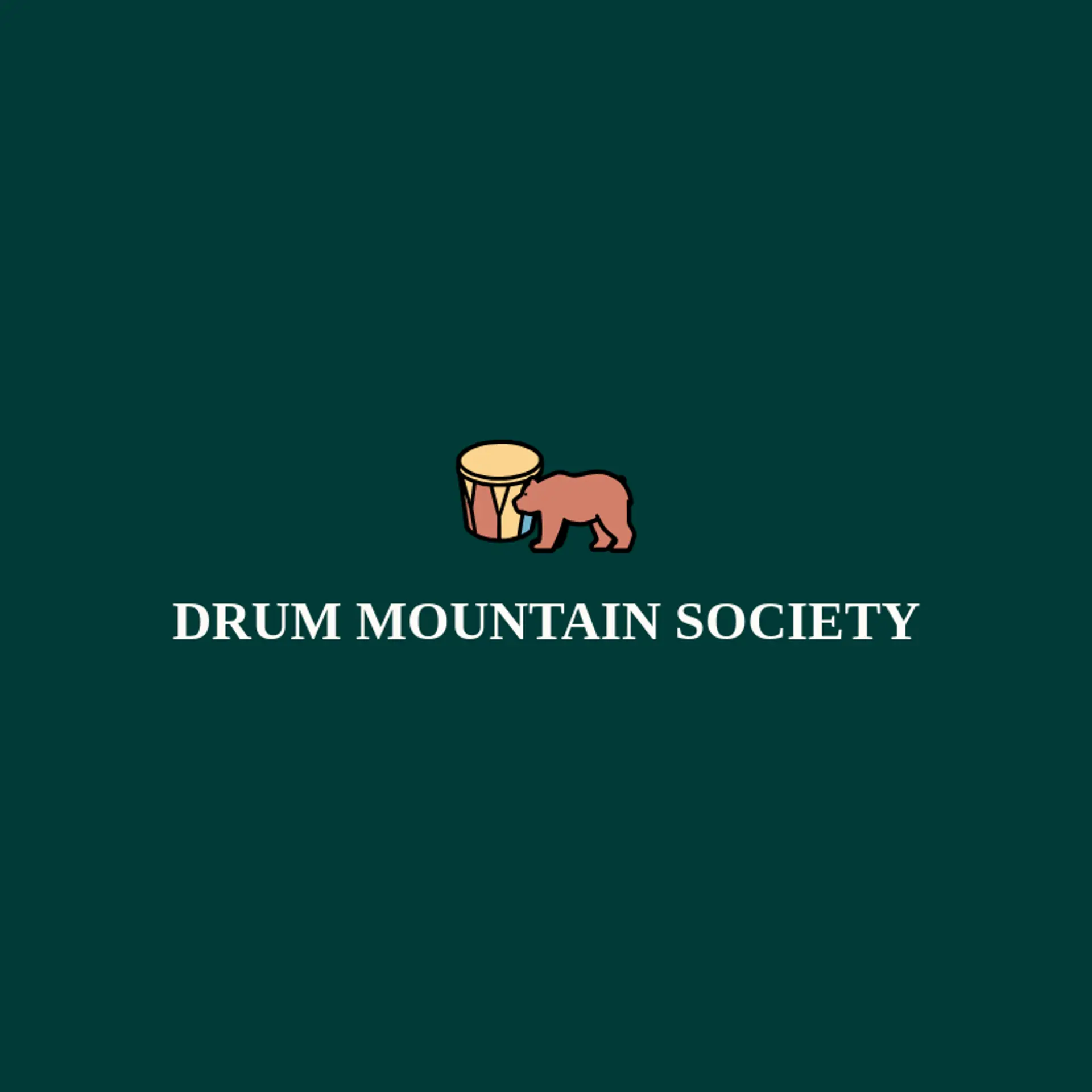 Drum Mountain Society logo for native american