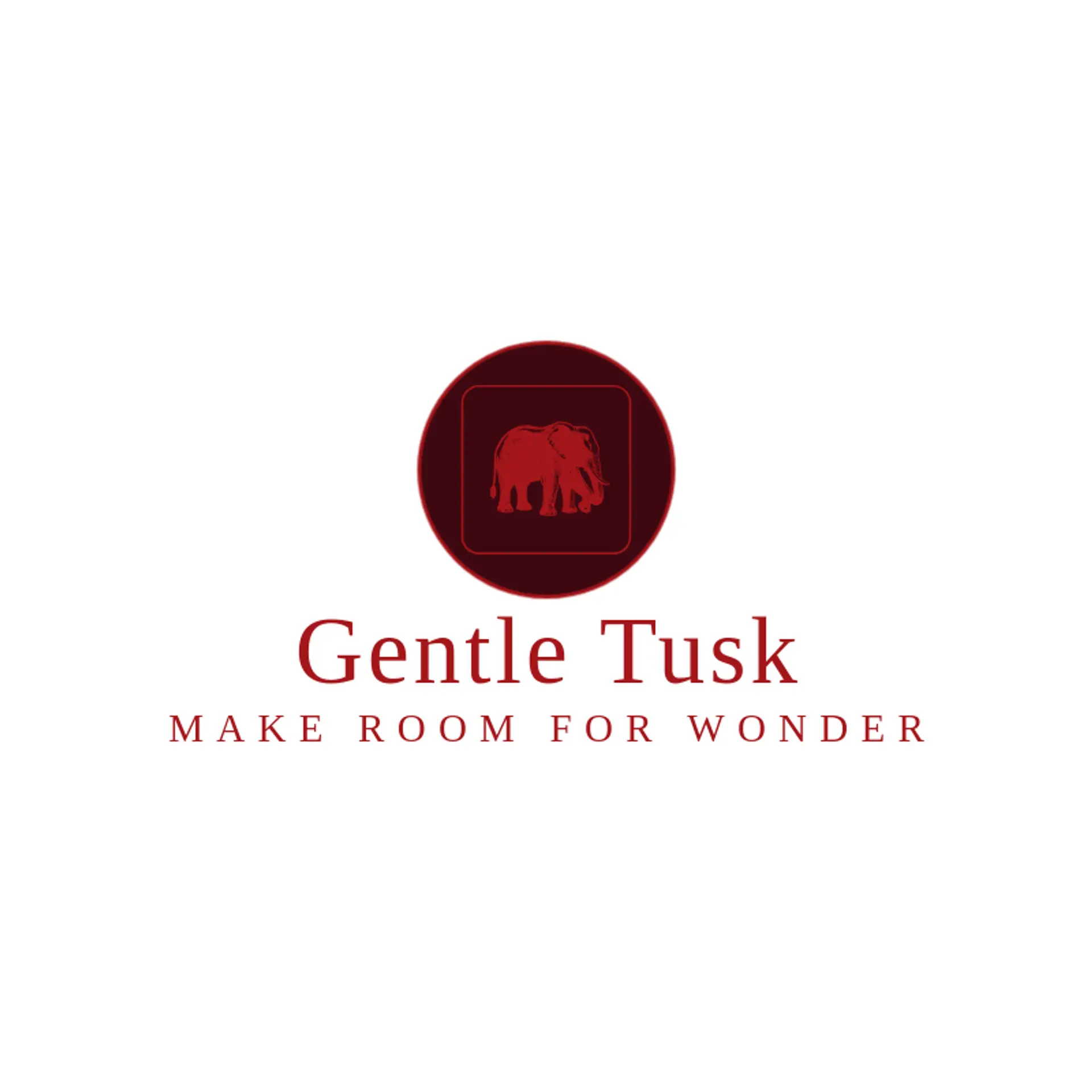 Gentle Tusk logo for elephant