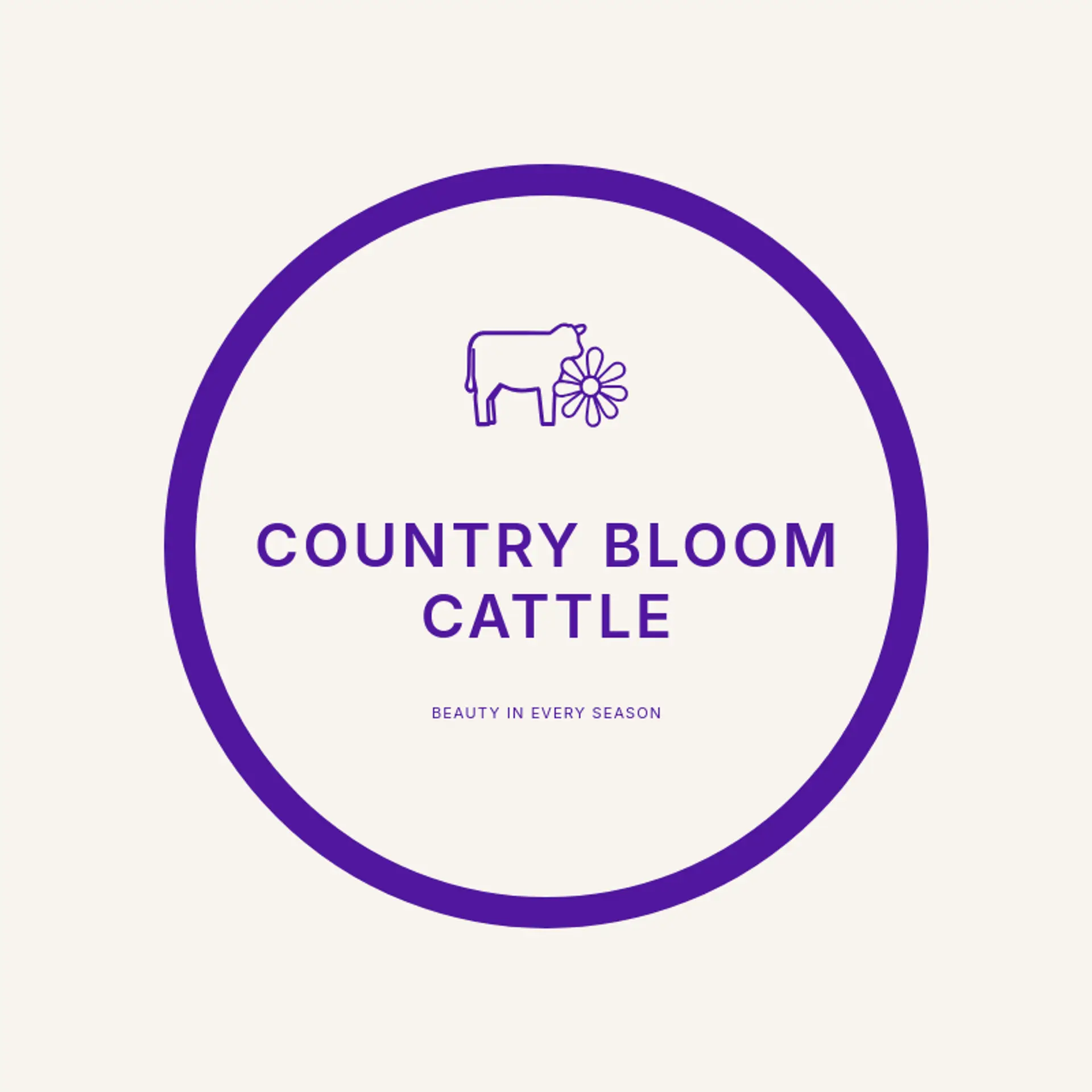 Country Bloom Cattle logo for cow