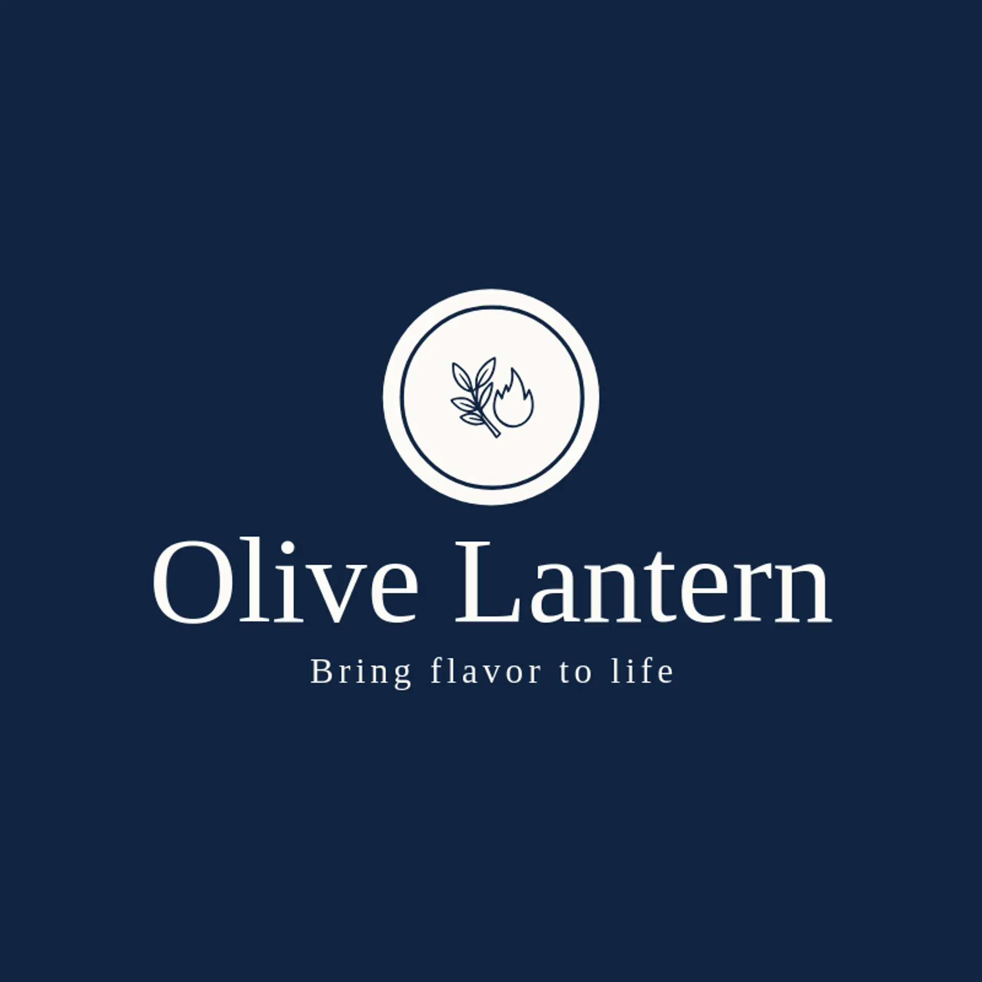 Olive Lantern logo for foodie