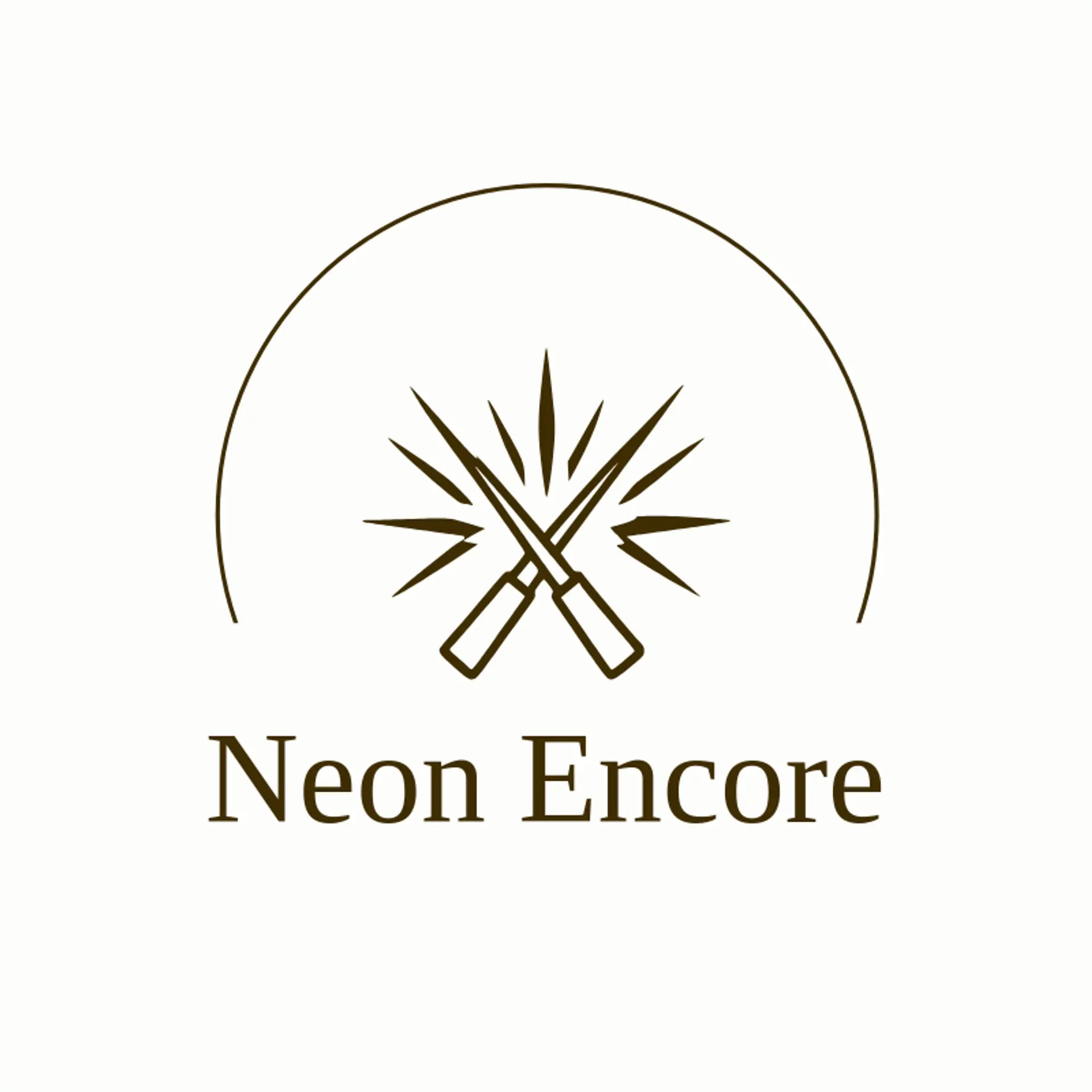 Neon Encore logo for rock and roll