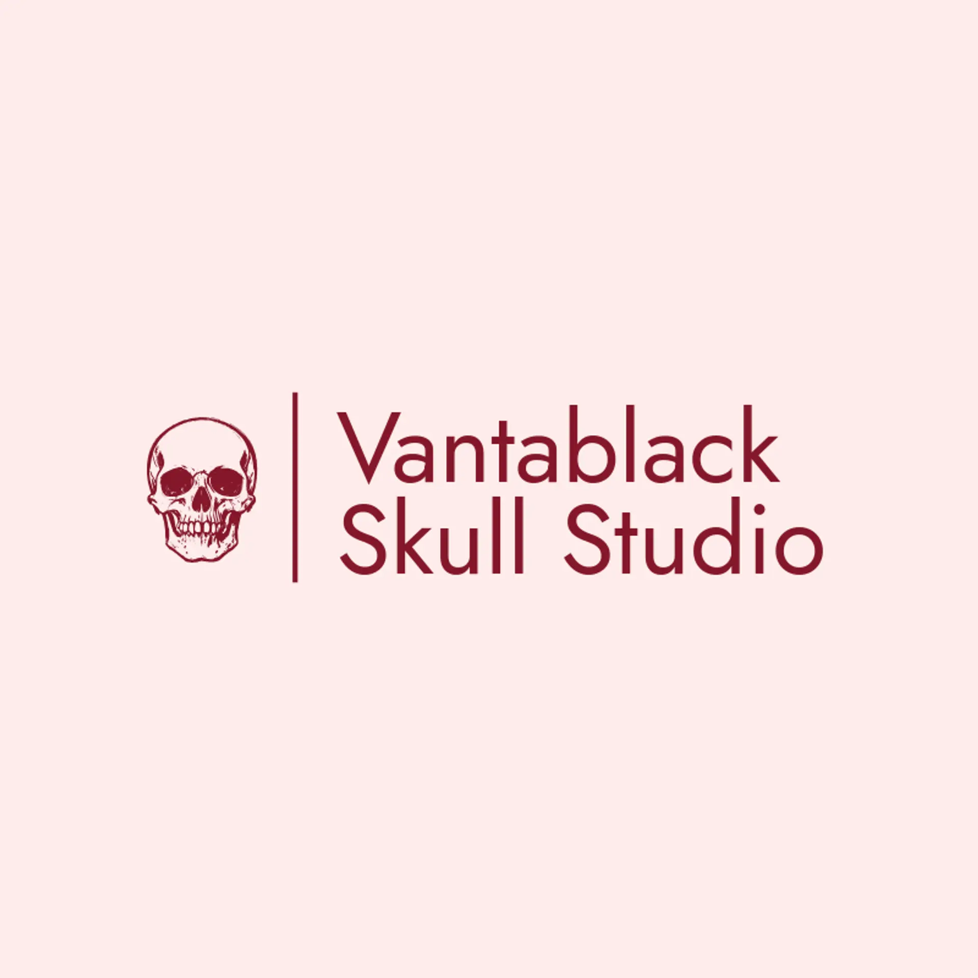 Vantablack Skull Studio logo for skull