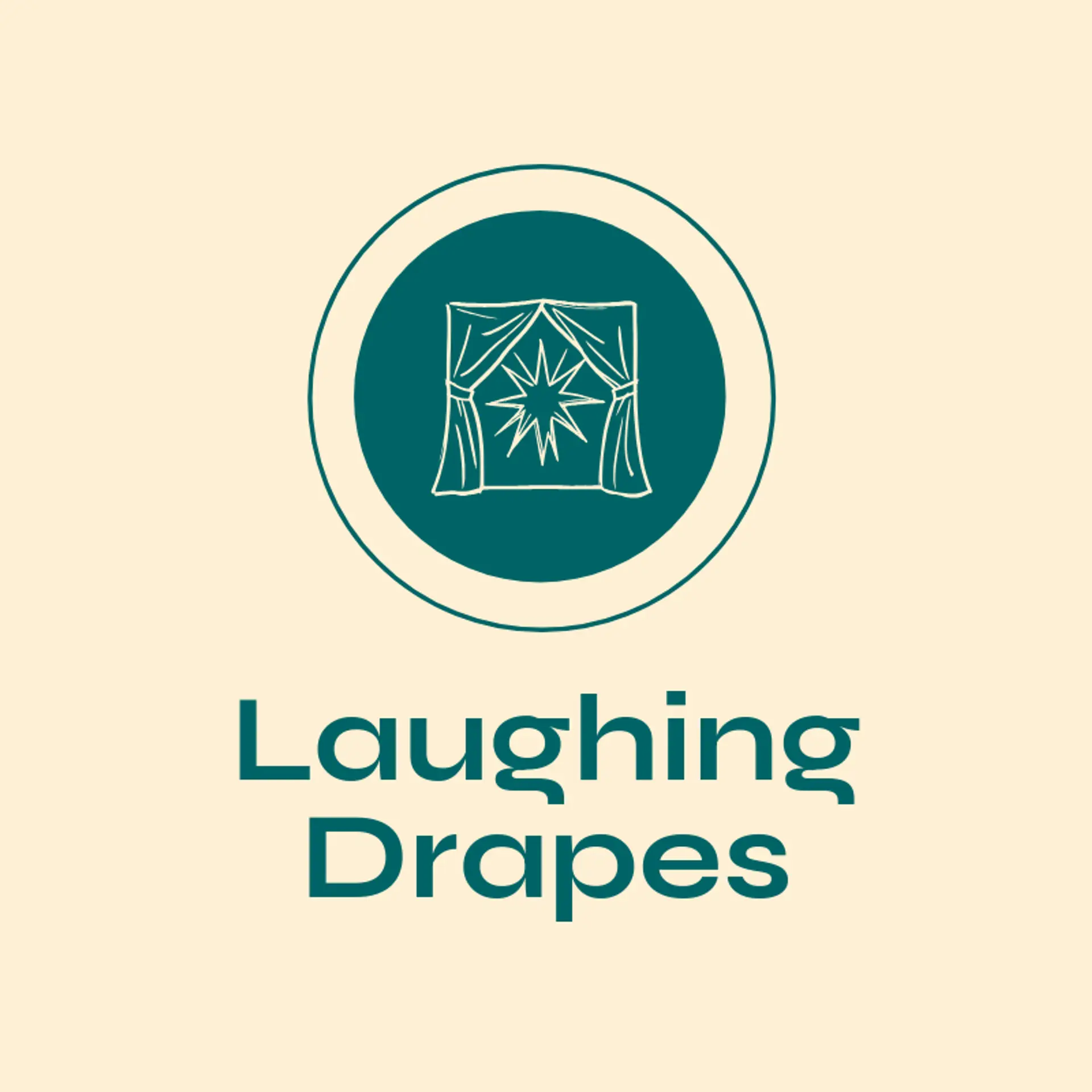 Laughing Drapes logo for comedy