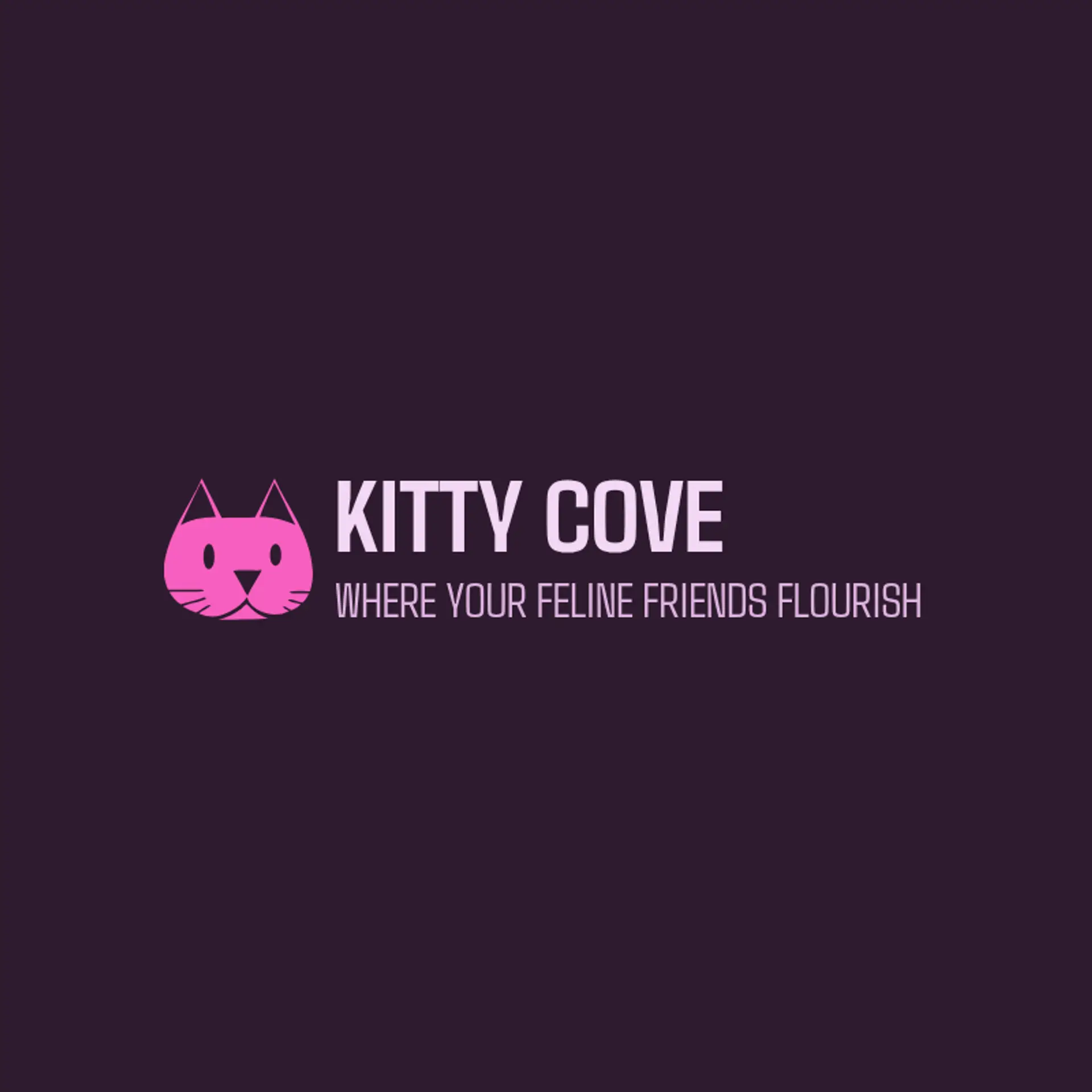 Kitty Cove logo for cat pet care