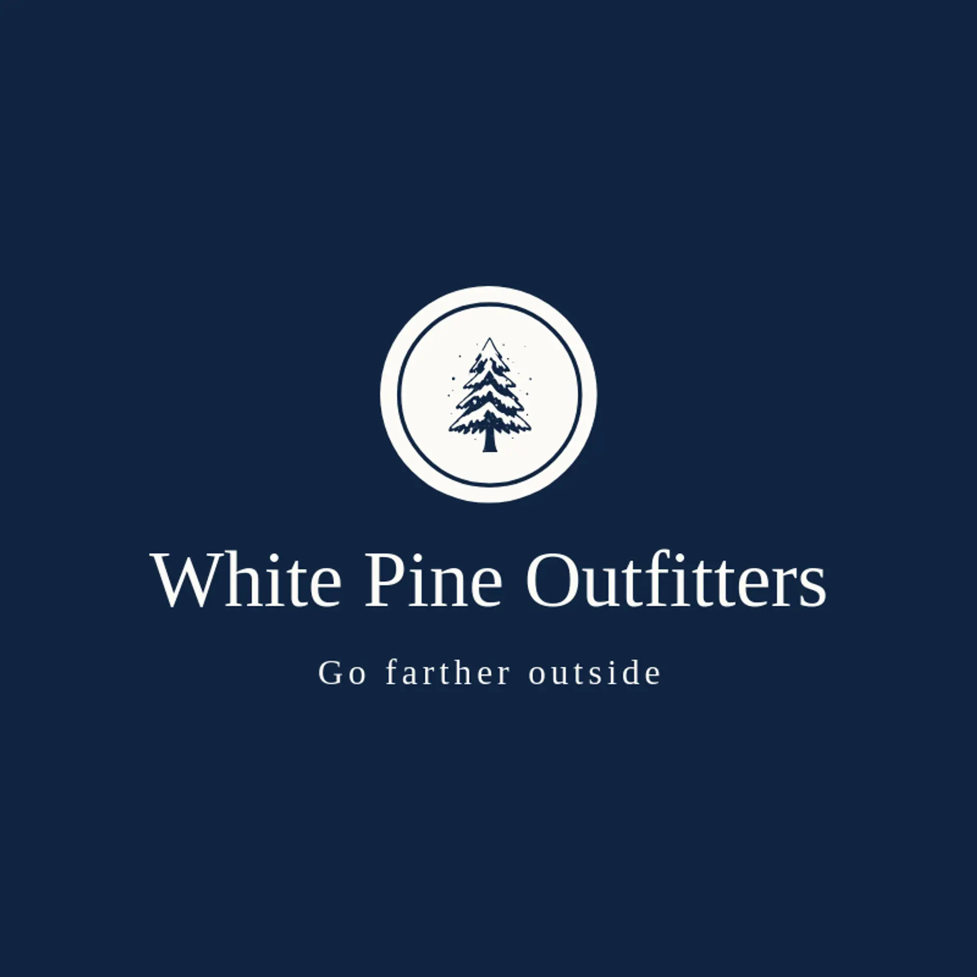 White Pine Outfitters logo for snow