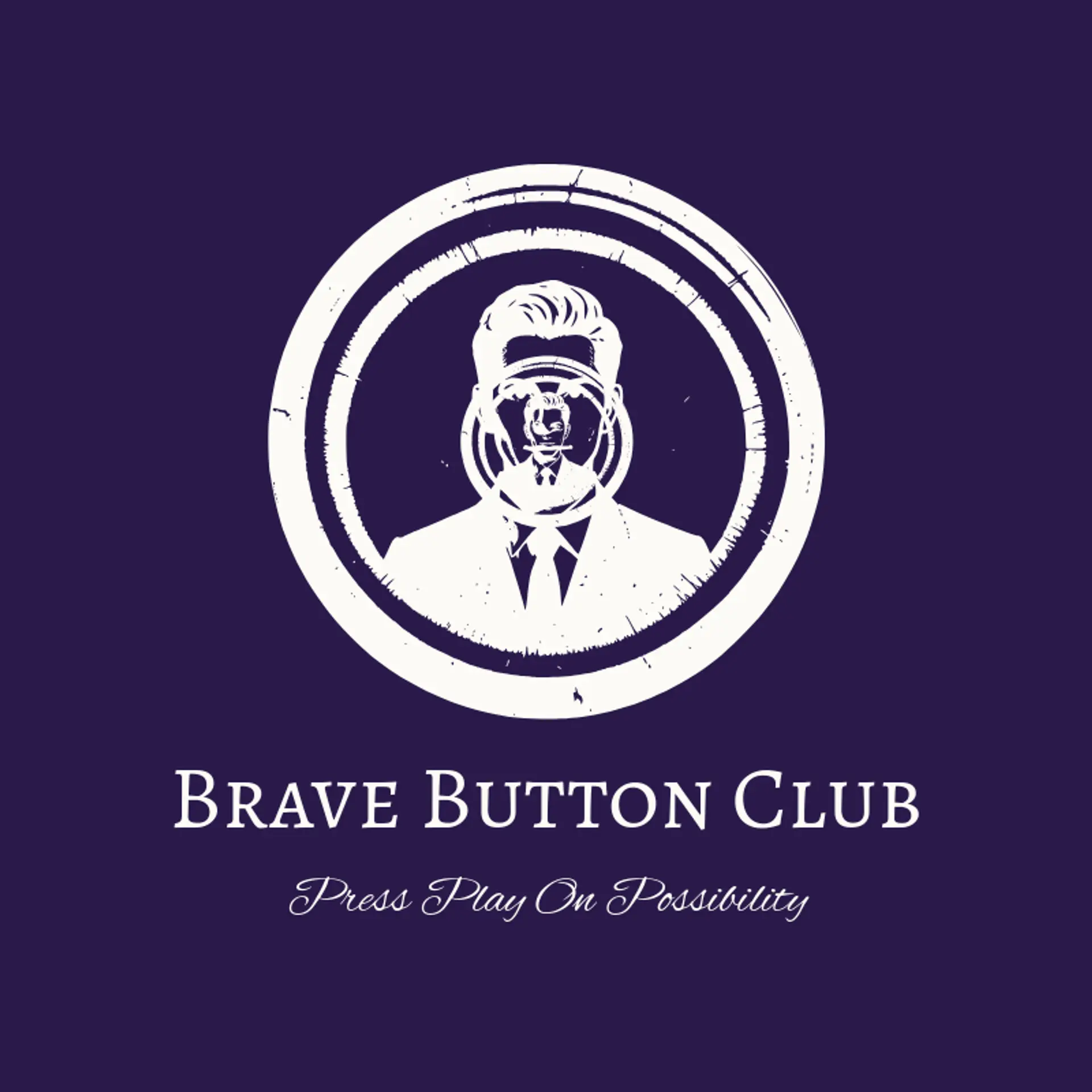 Brave Button Club logo for character
