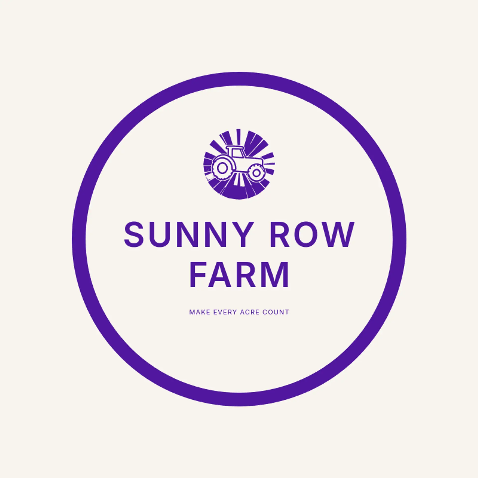Sunny Row Farm logo for tractor