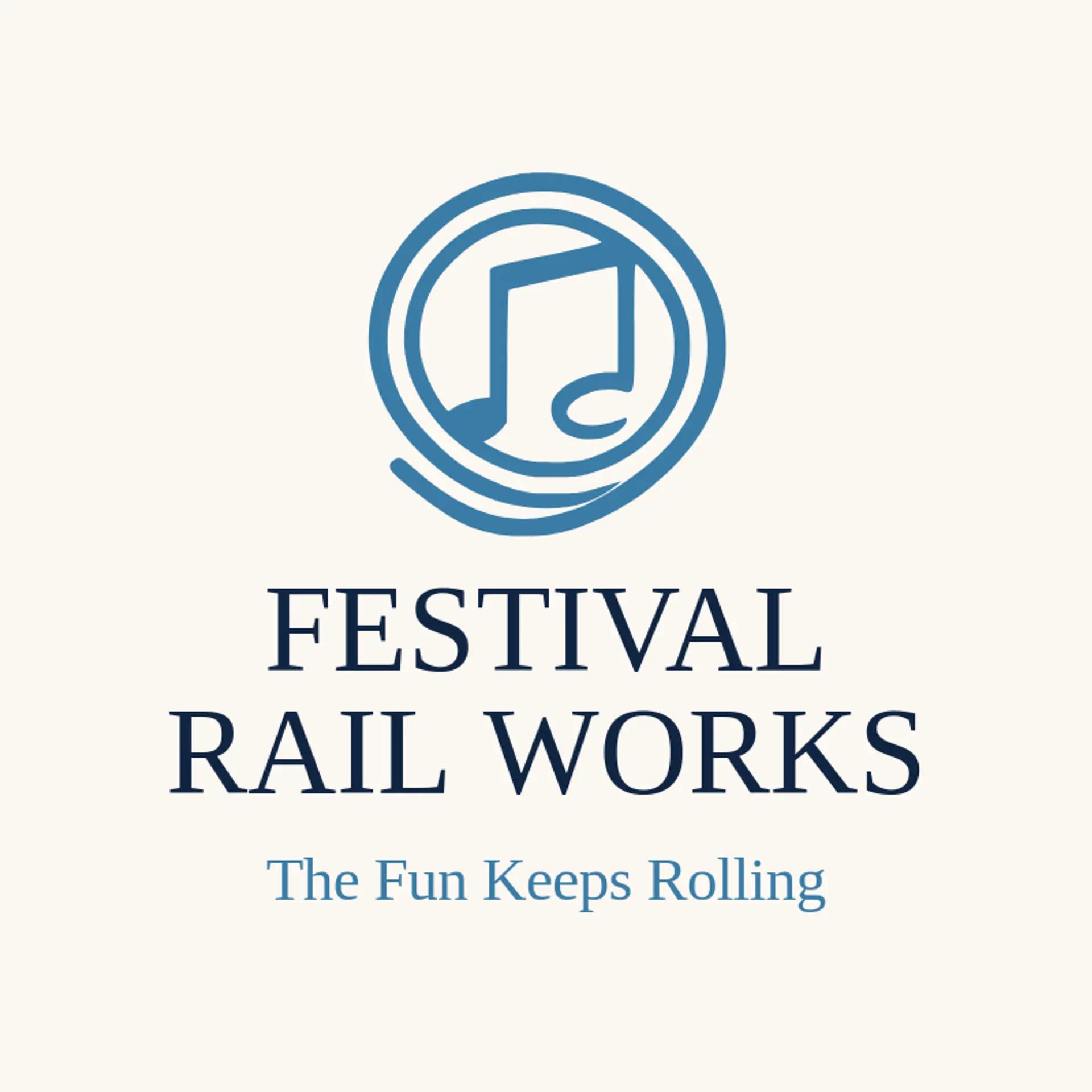 Festival Rail Works logo for roller coaster