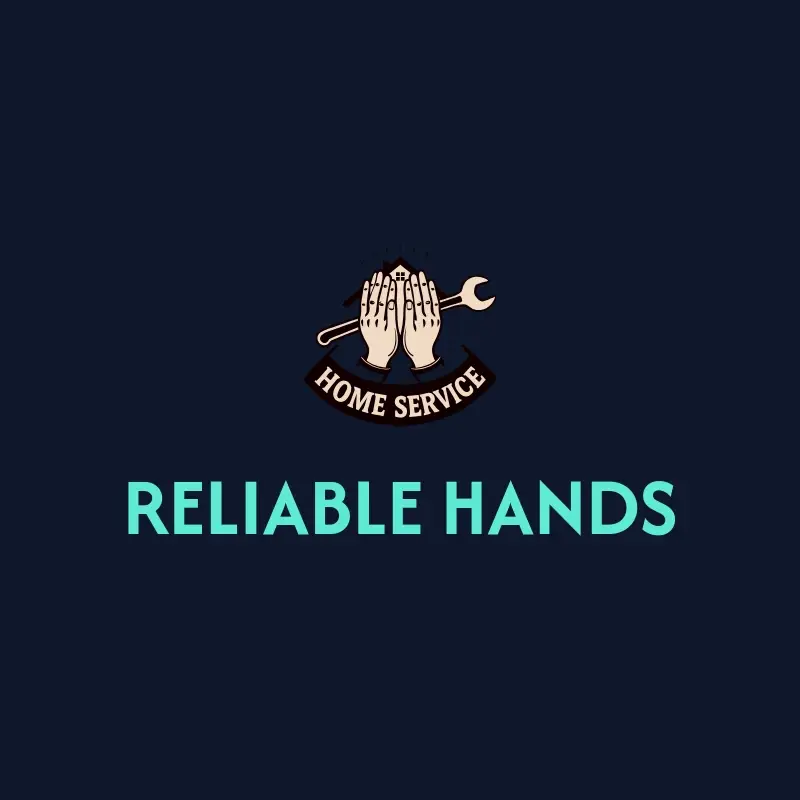 The handyman business name Reliable Hands as a branded logo with a color icon