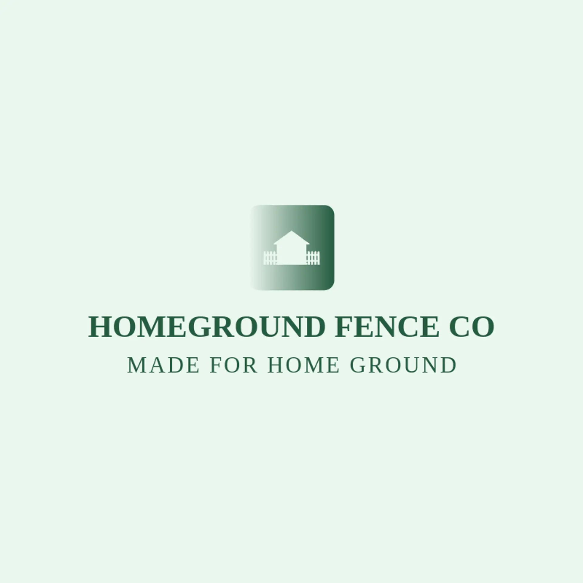 Homeground Fence Co logo for fence
