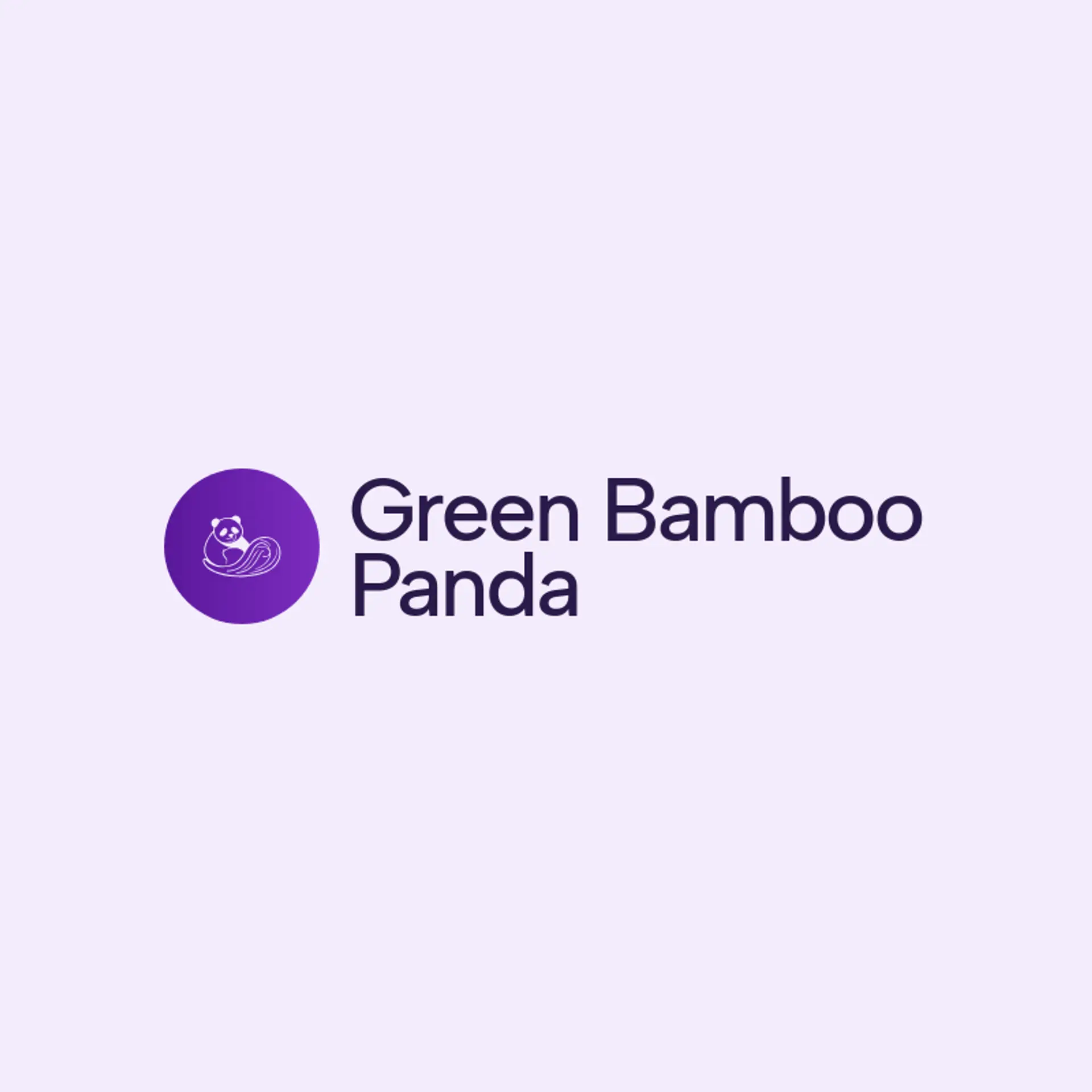 Green Bamboo Panda logo for panda