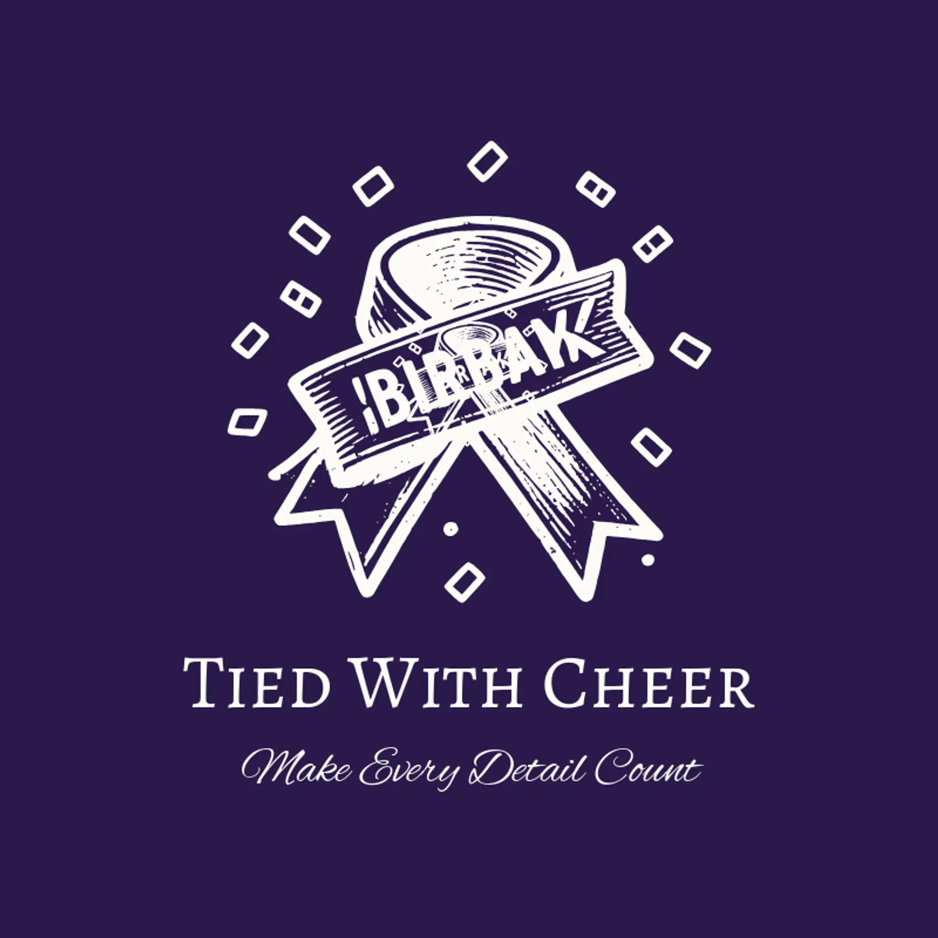 Tied With Cheer logo for birthday