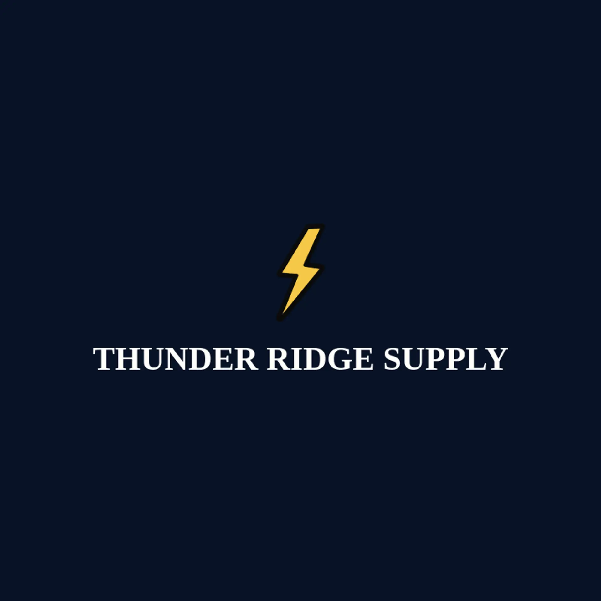 Thunder Ridge Supply logo for thunder