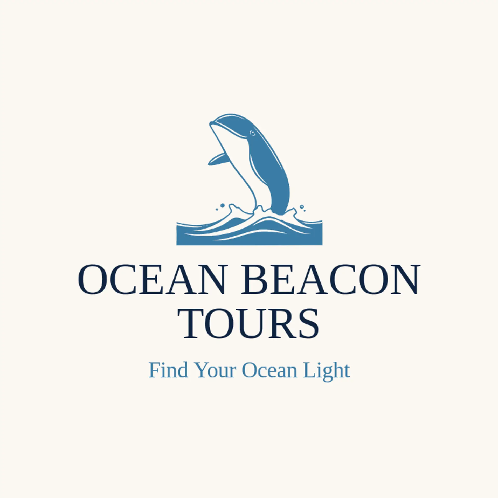 Ocean Beacon Tours logo for whale