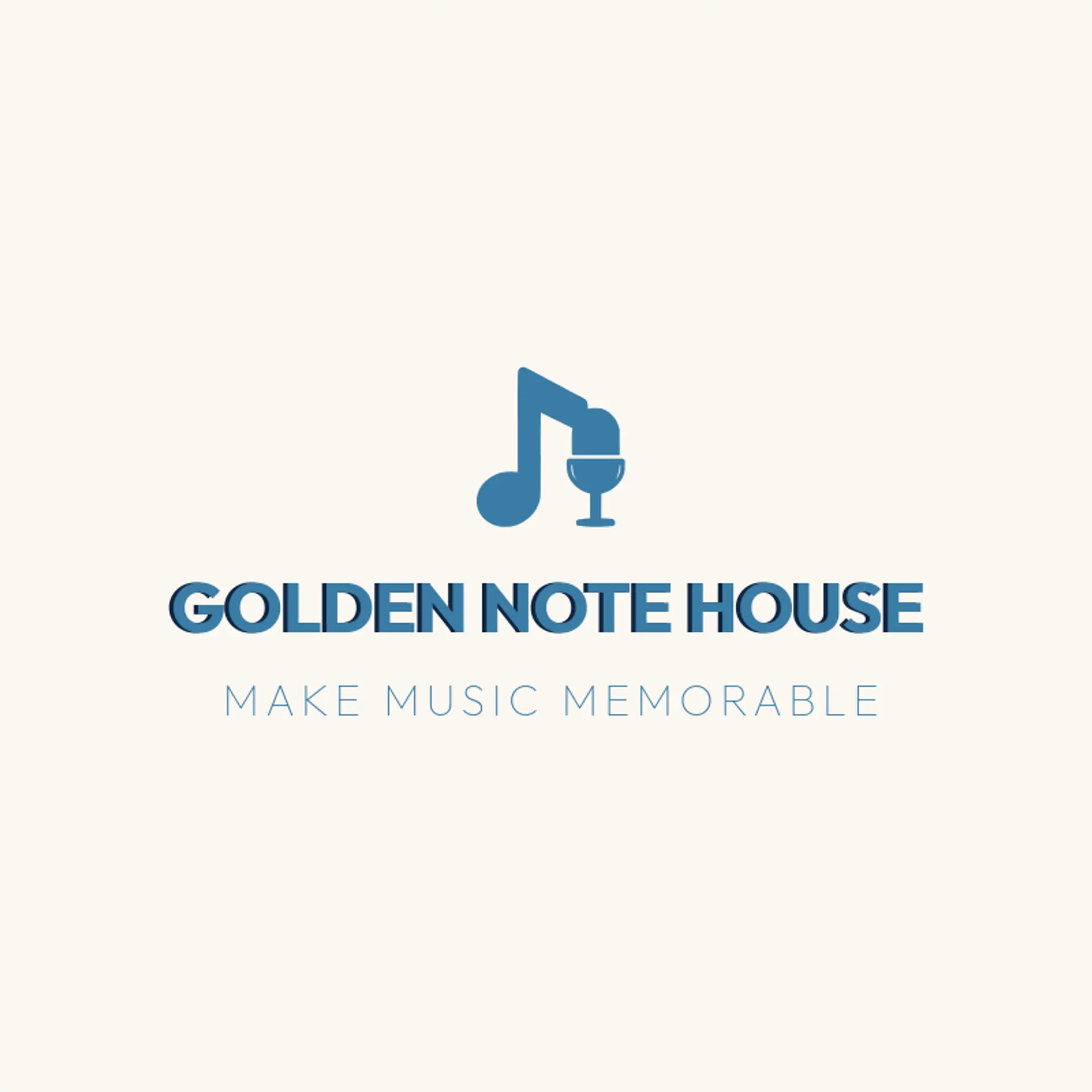 Golden Note House logo for microphone