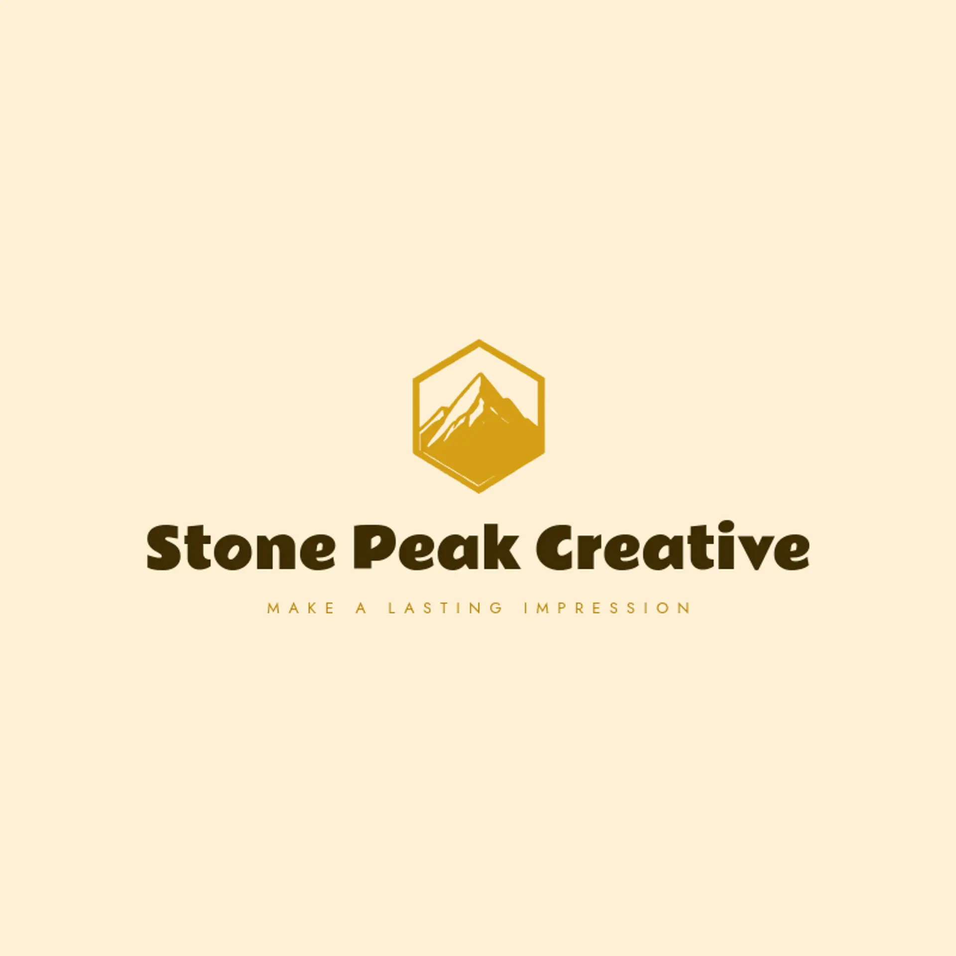 Stone Peak Creative logo for hexagon