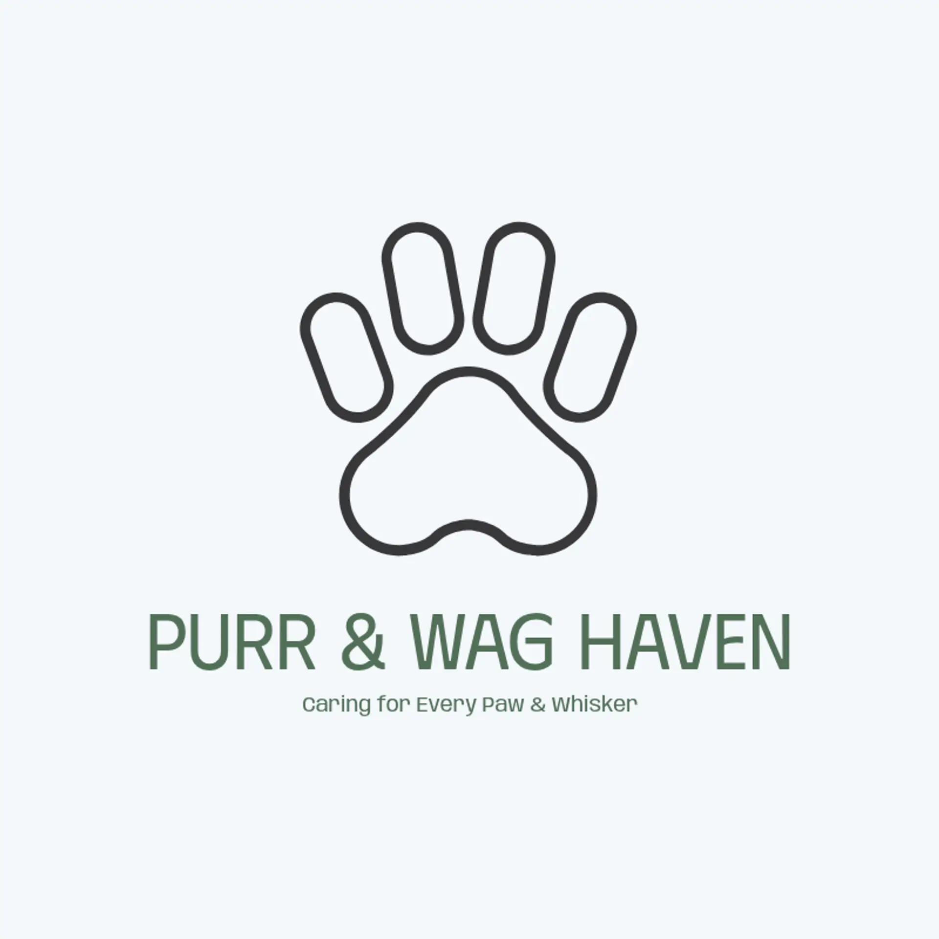 Purr & Wag Haven logo for pet care