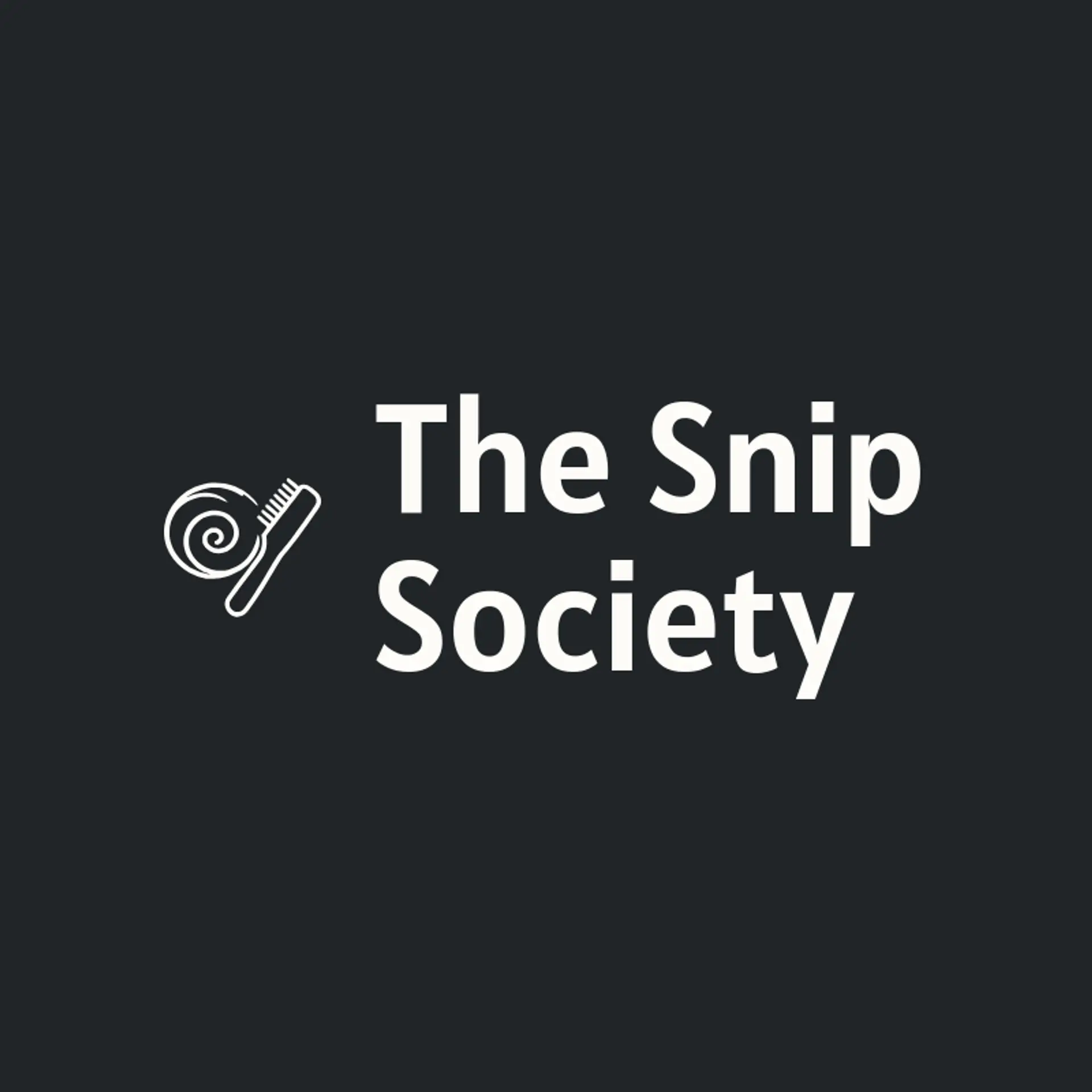 The Snip Society logo for hair stylist