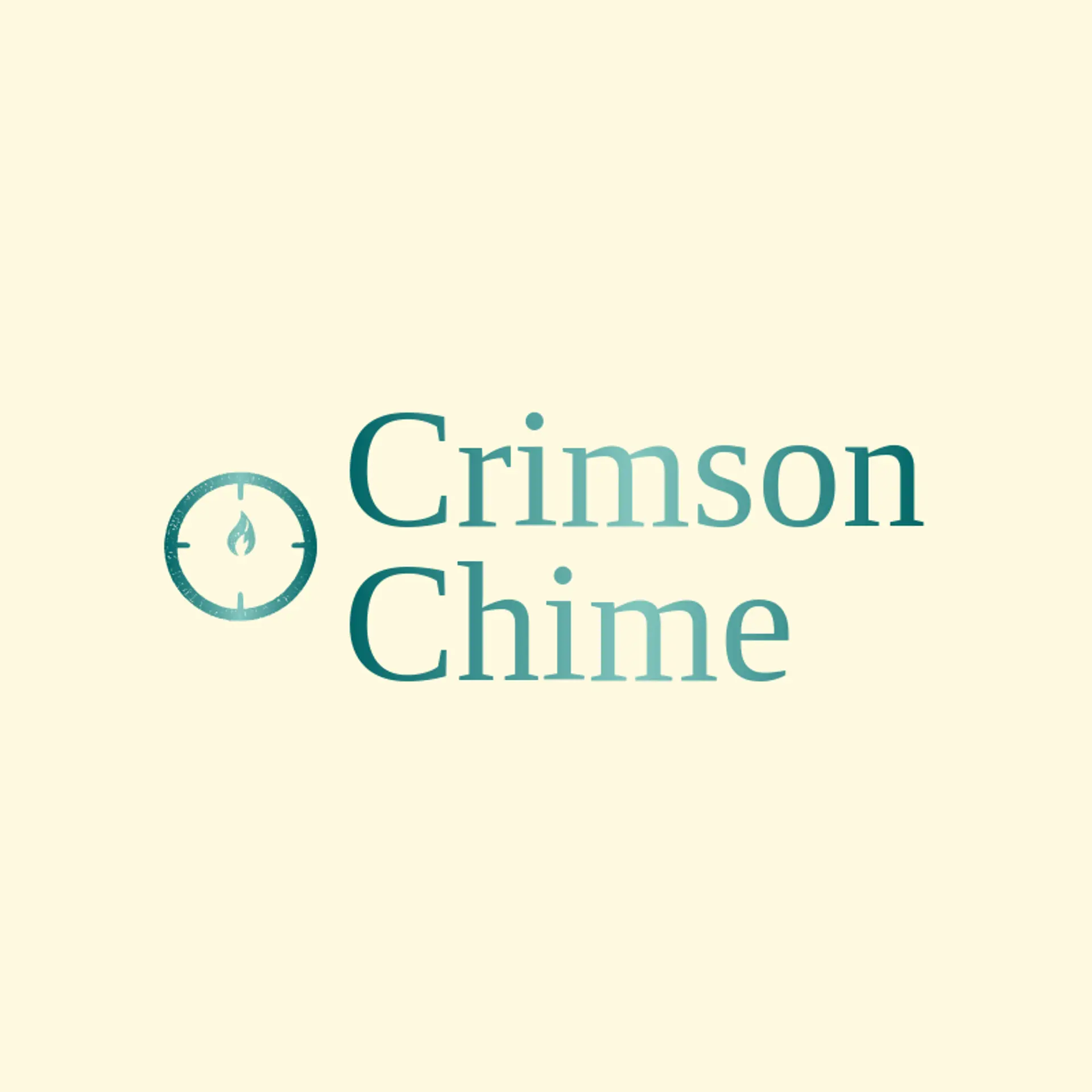 Crimson Chime logo for clock