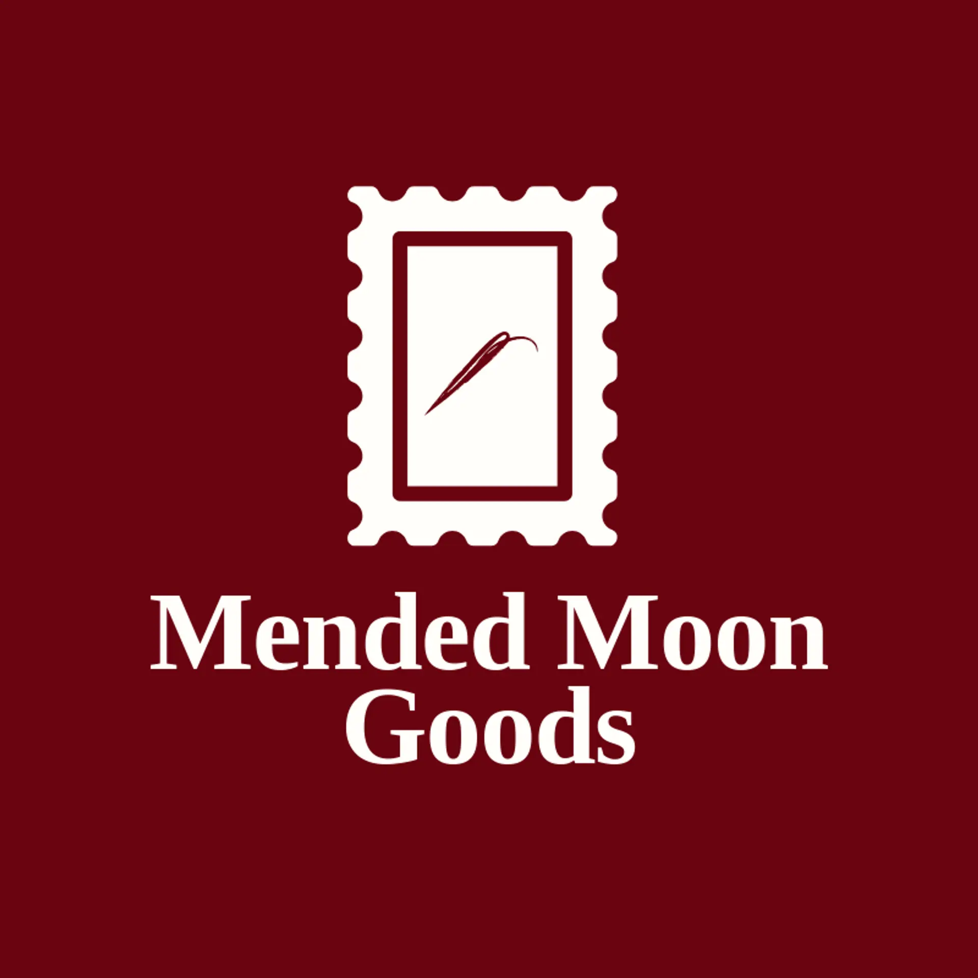 Mended Moon Goods logo for stitching