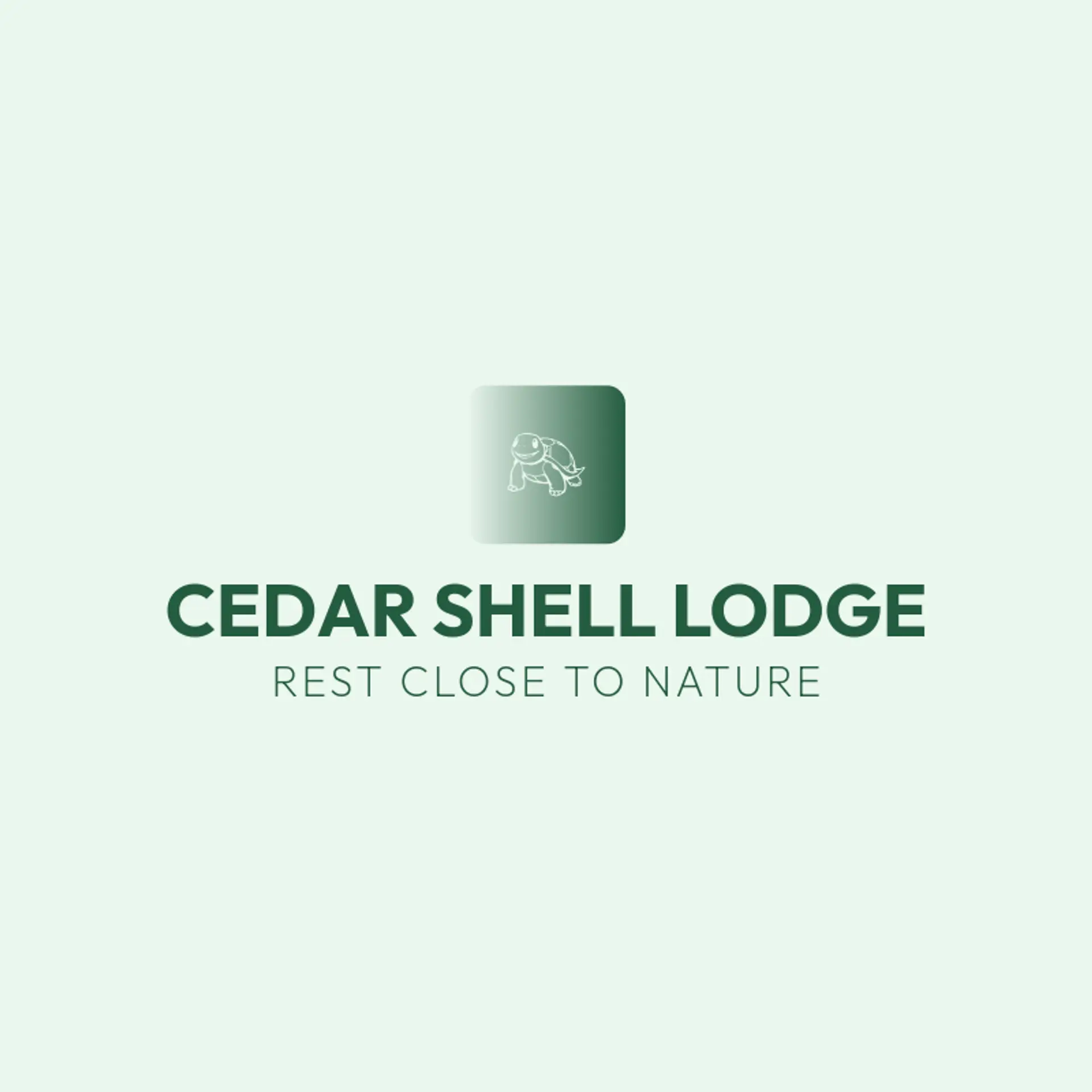 Cedar Shell Lodge logo for turtle