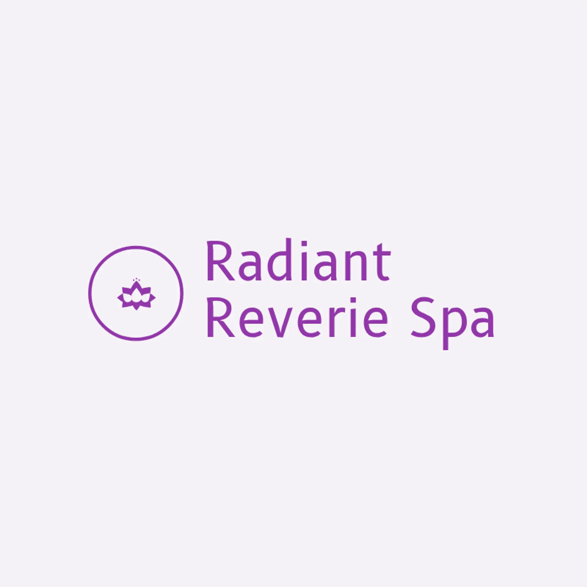 Radiant Reverie Spa logo for salon and spa