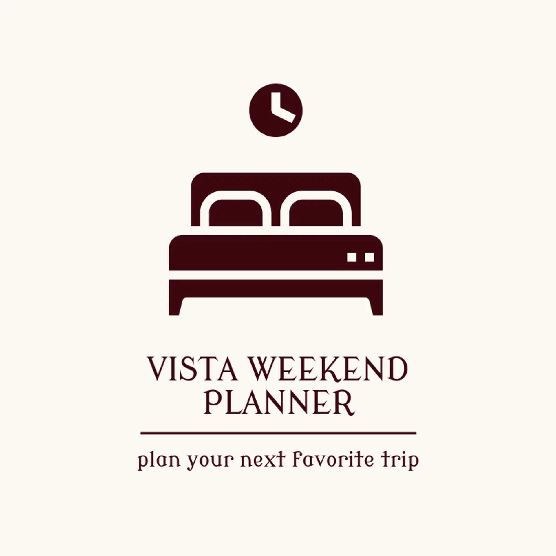 Vista Weekend Planner logo for booking