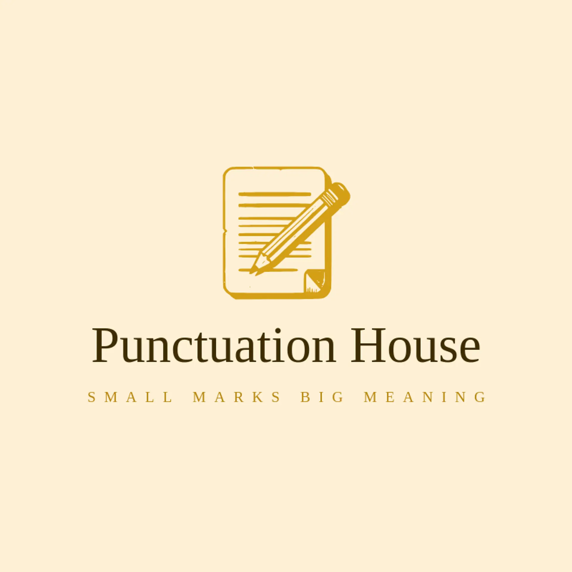 Punctuation House logo for editor