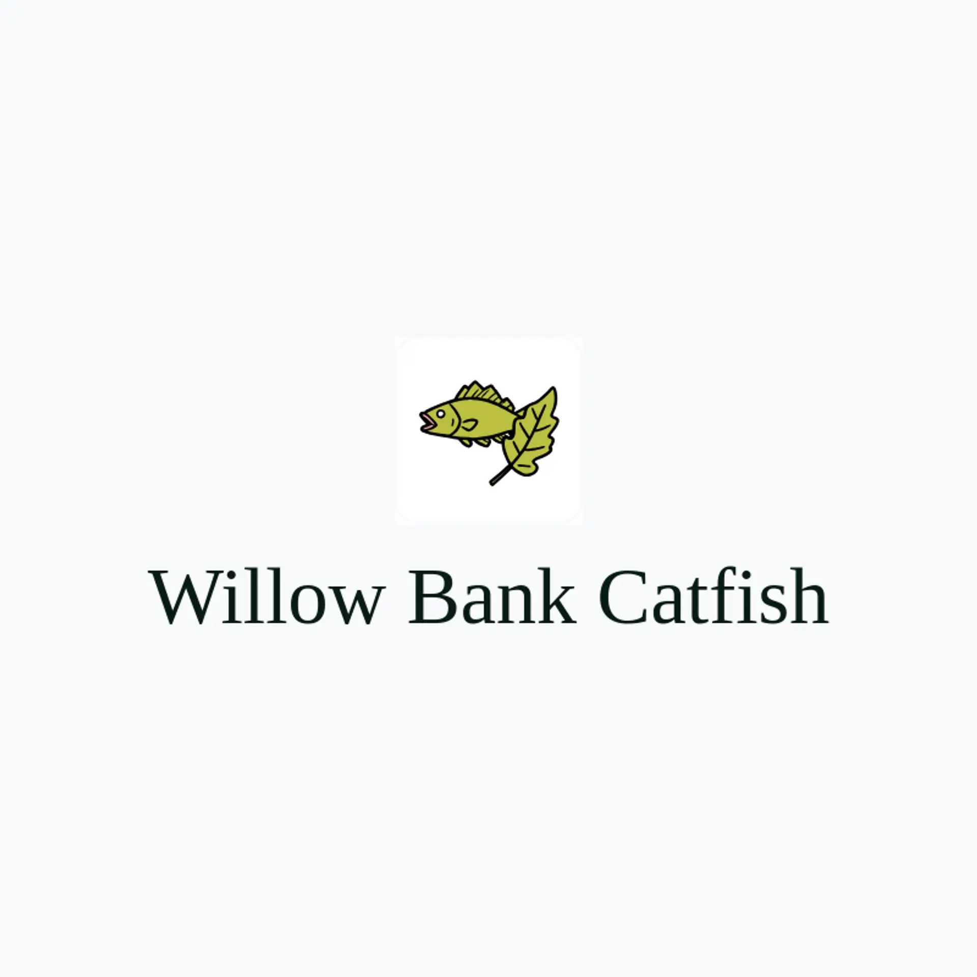 Willow Bank Catfish logo for catfish