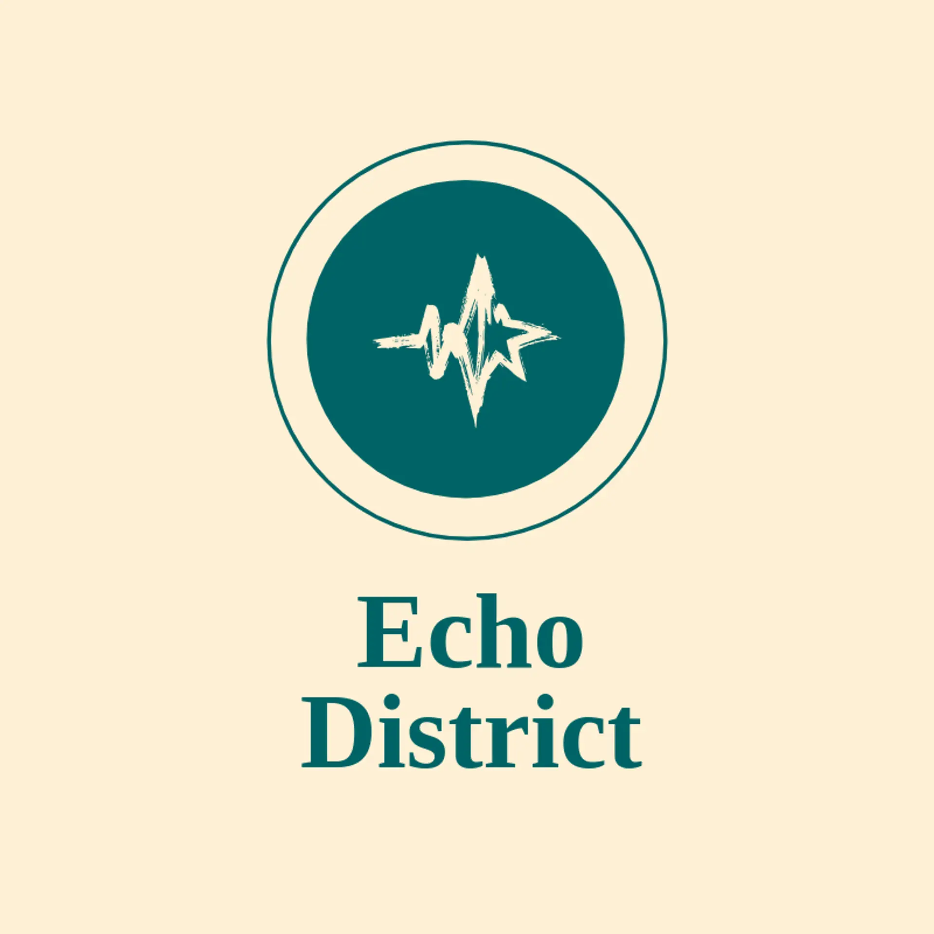 Echo District logo for rock and roll