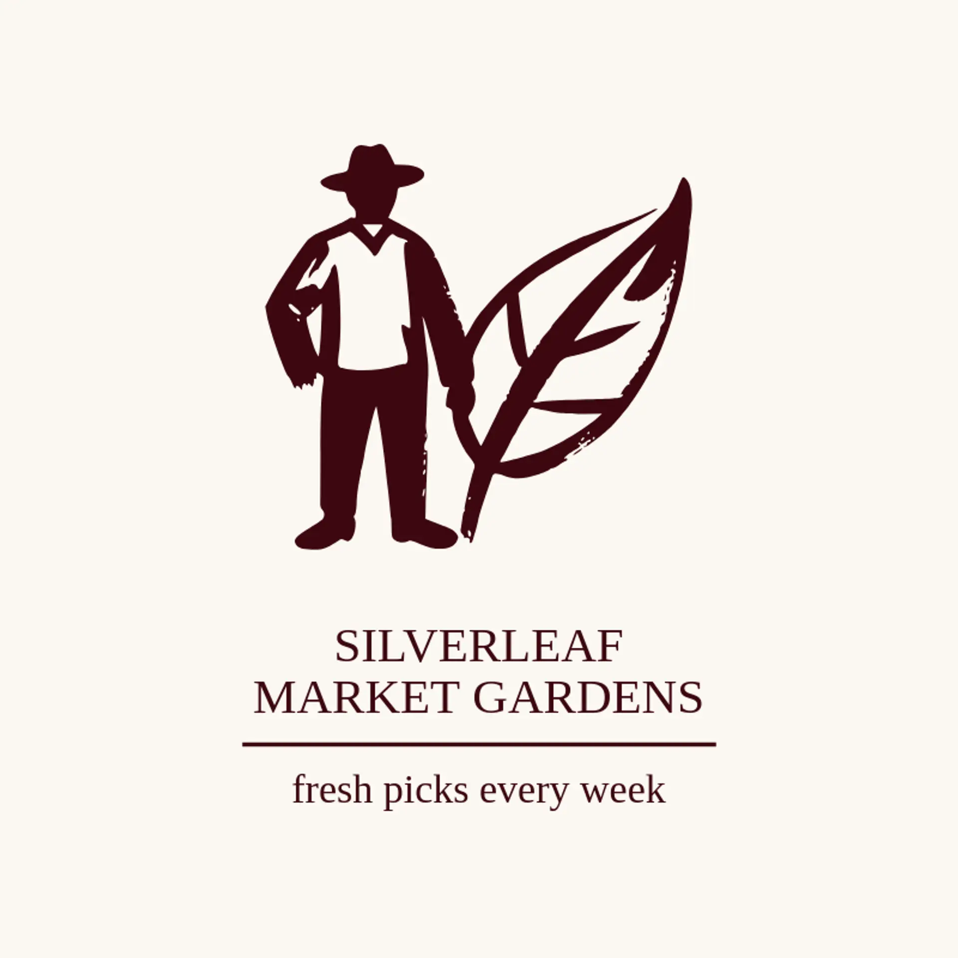 Silverleaf Market Gardens logo for farmer