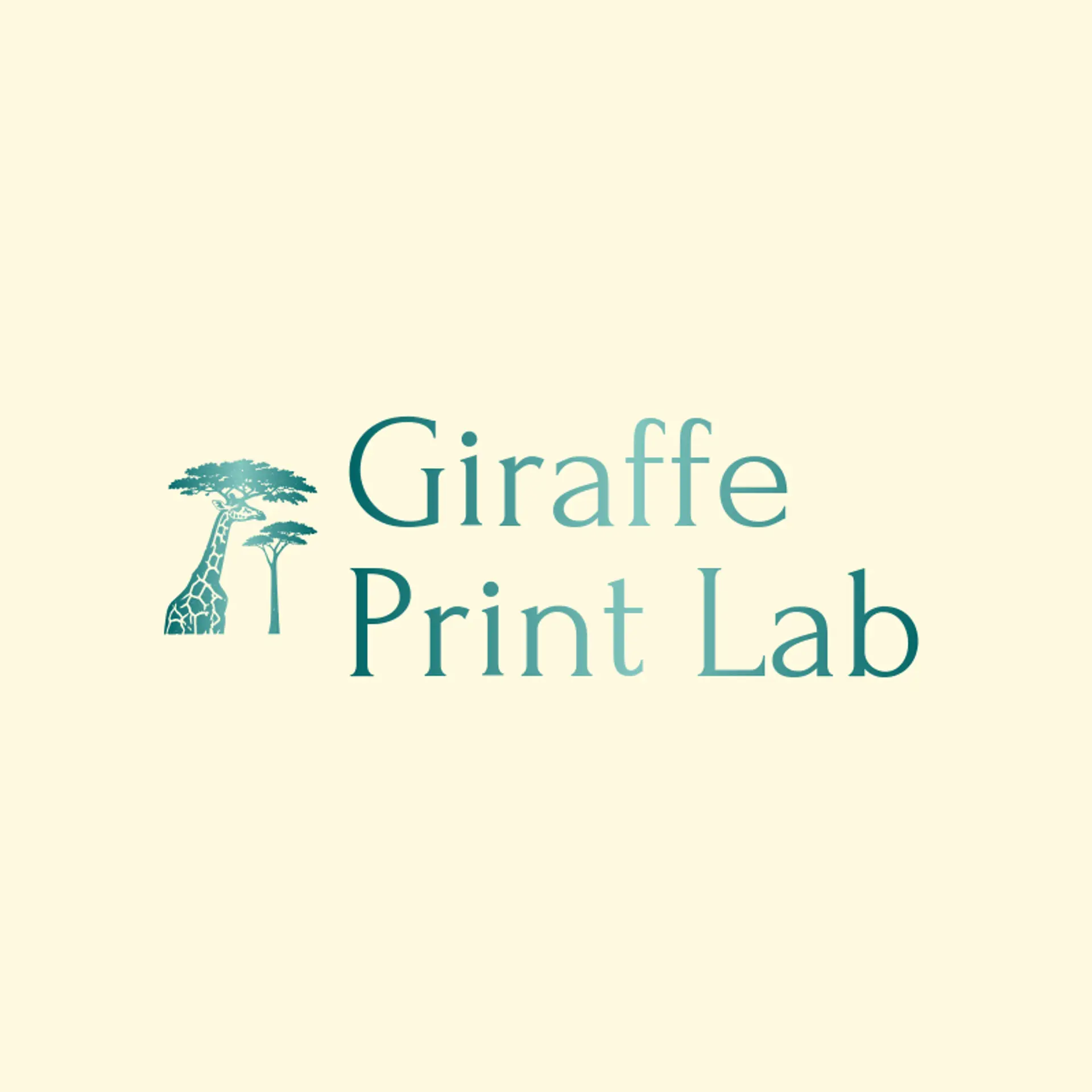Giraffe Print Lab logo for giraffe