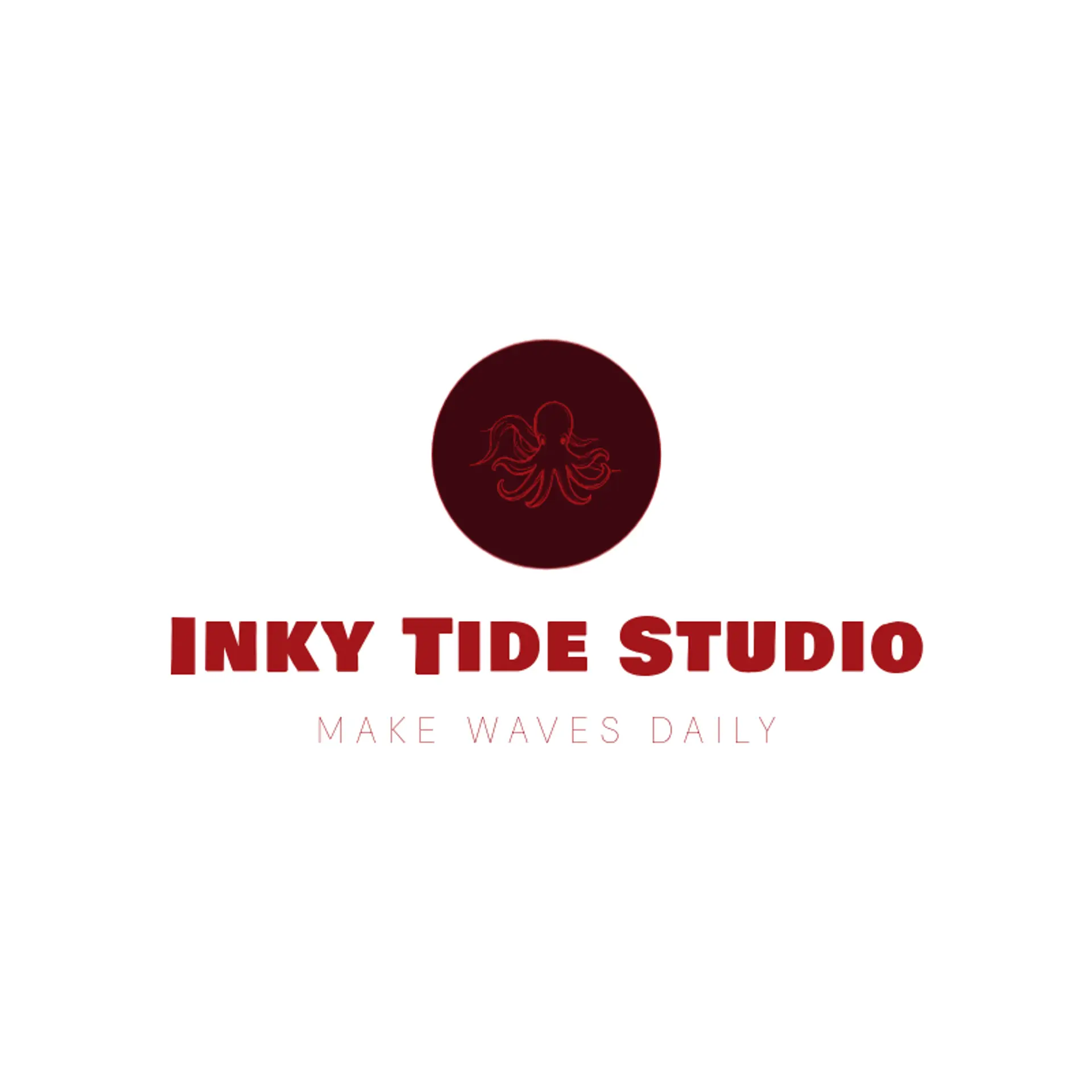 Inky Tide Studio logo for octopus