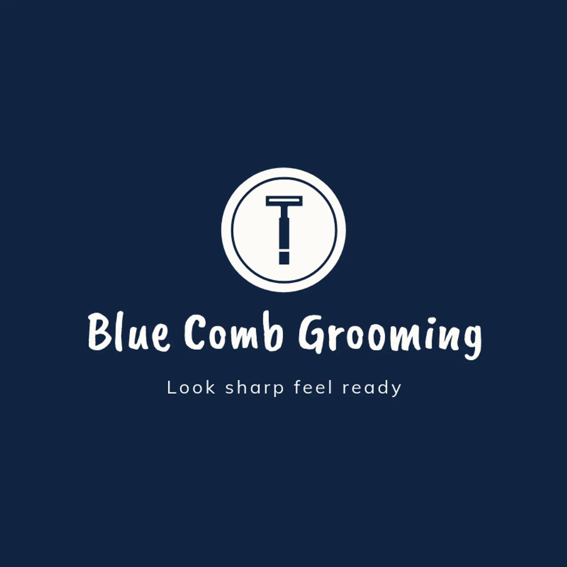 Blue Comb Grooming logo for razor