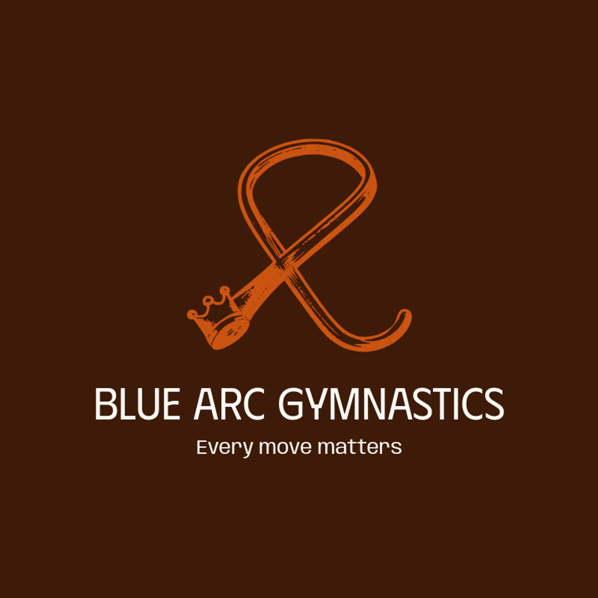 Blue Arc Gymnastics logo for gymnastics