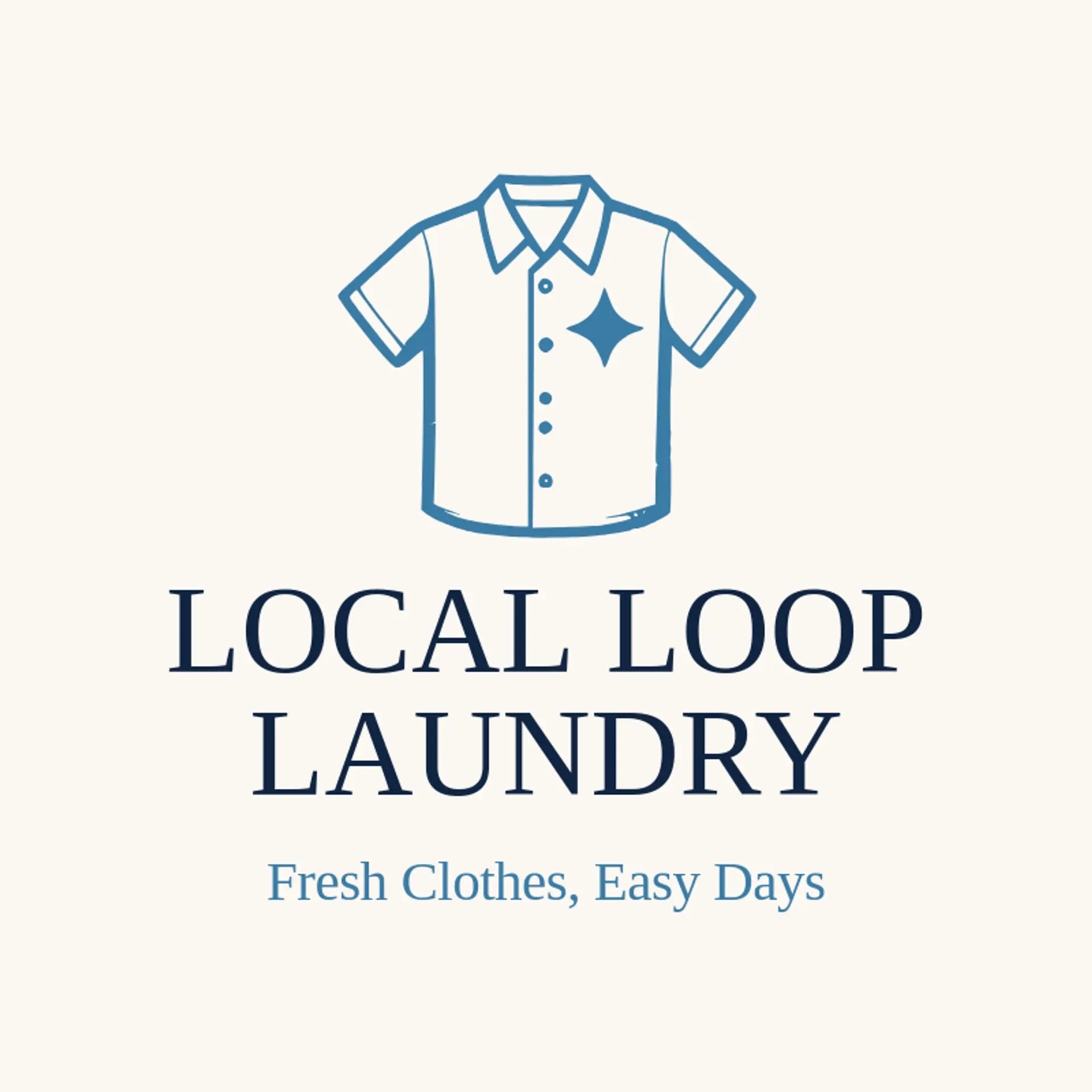 Local Loop Laundry logo for small business
