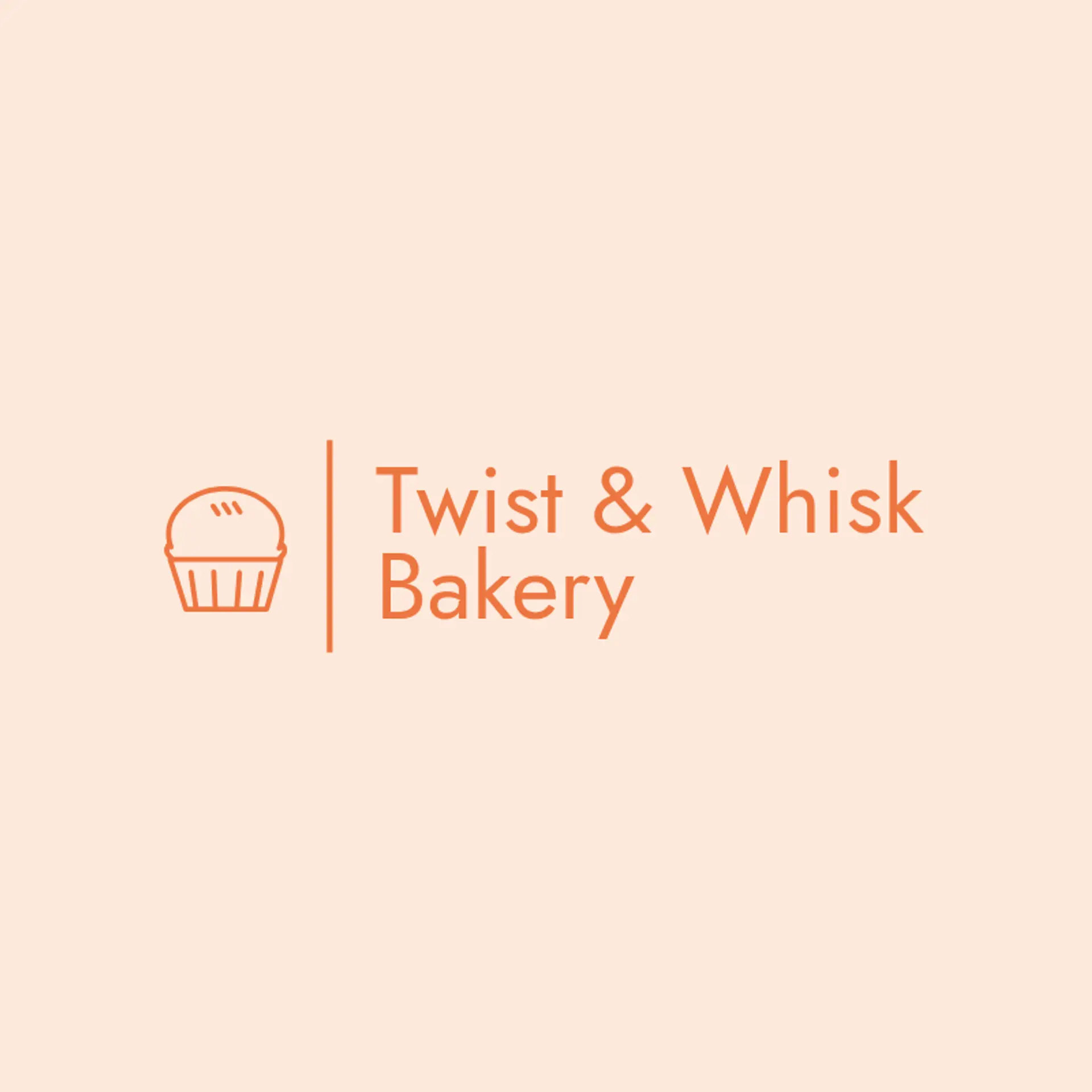 Twist & Whisk Bakery logo for unique bakery