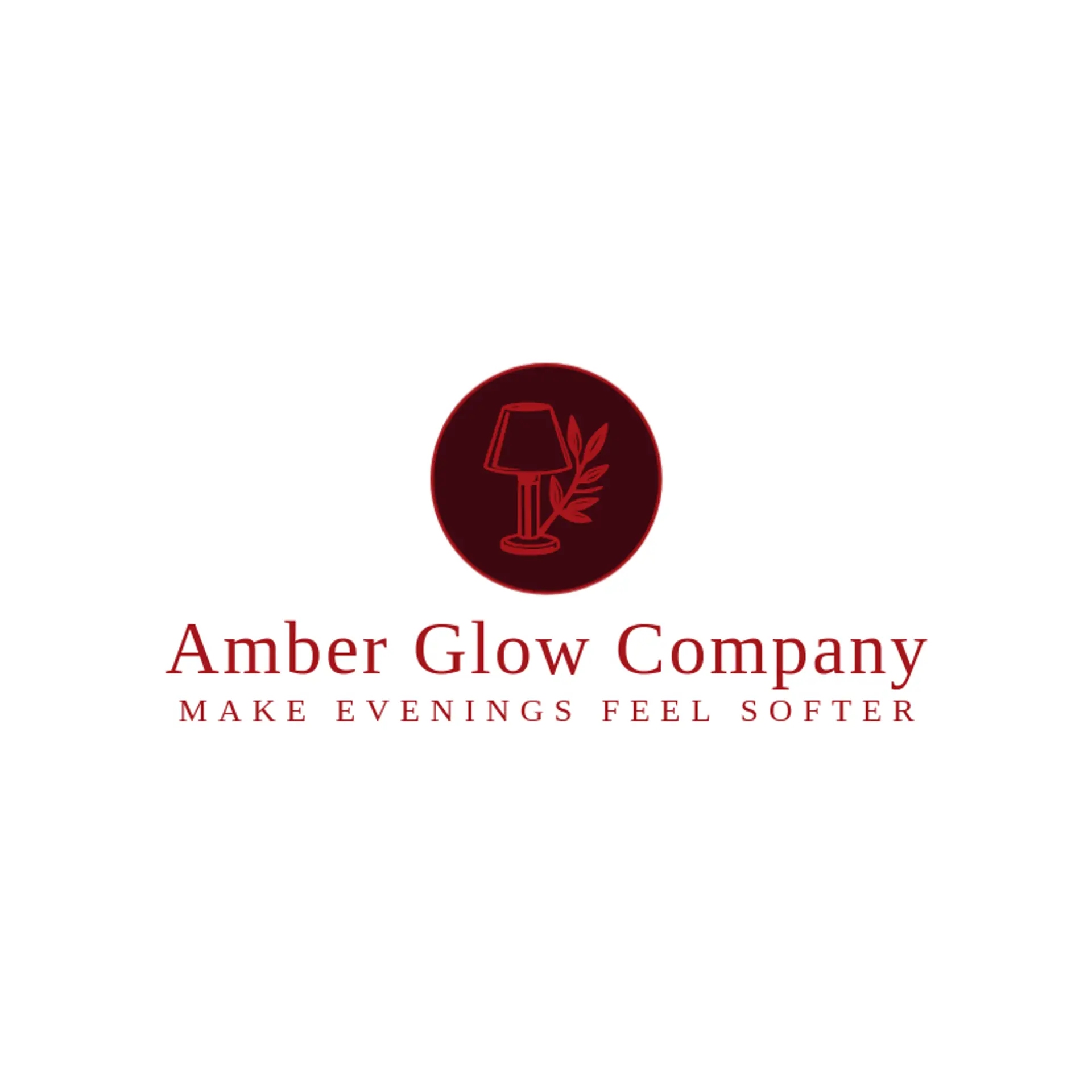 Amber Glow Company logo for lamp