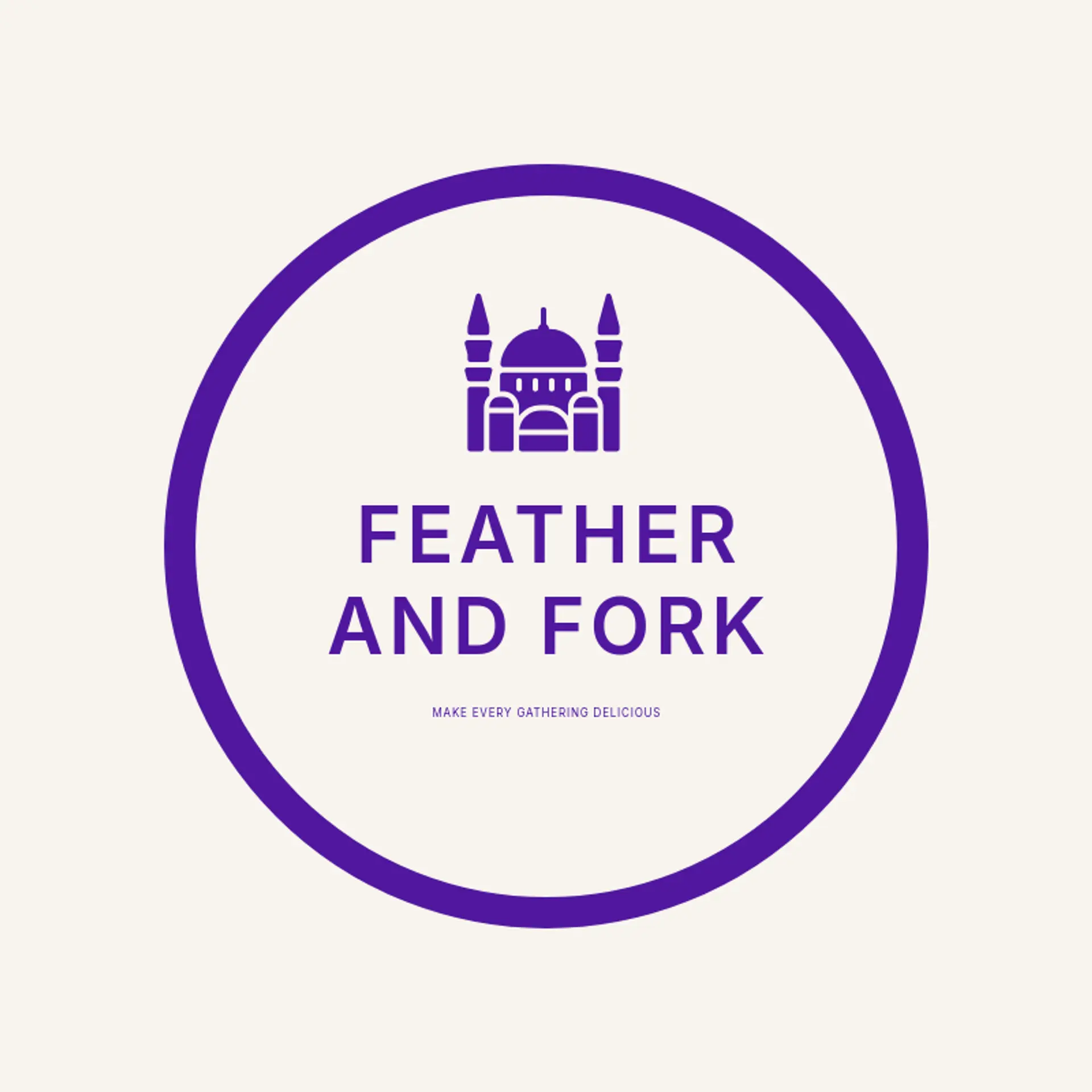 Feather and Fork logo for turkey