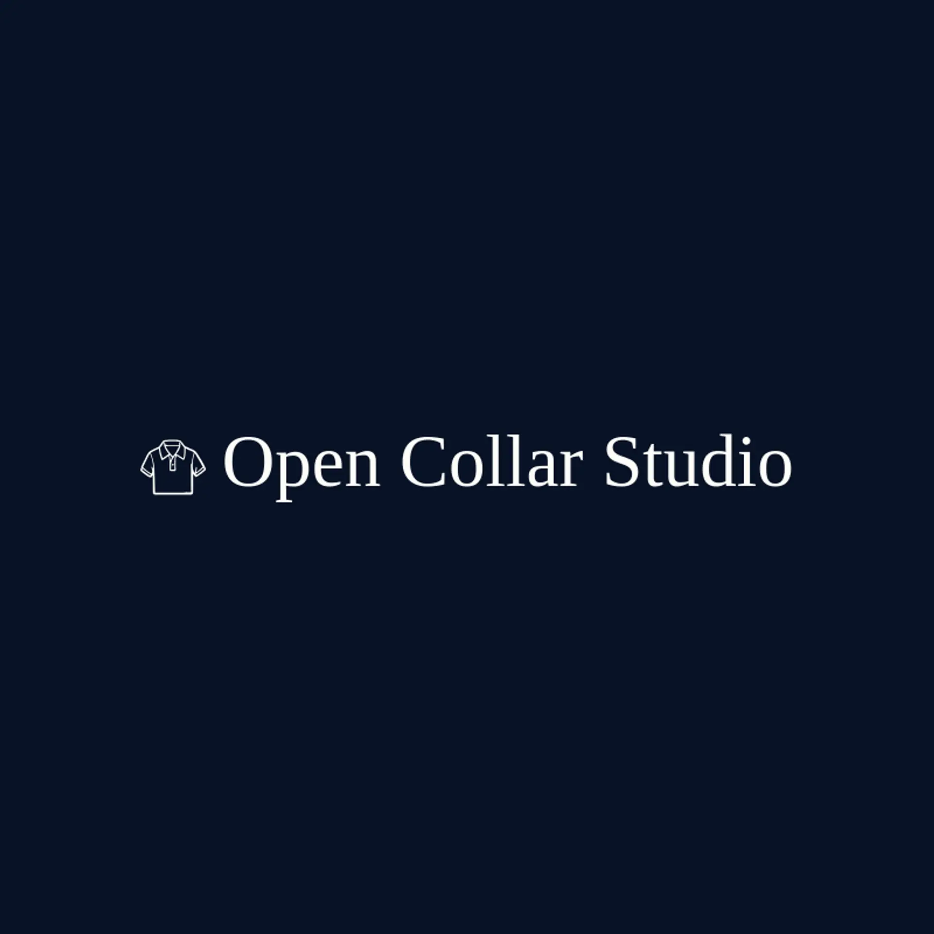 Open Collar Studio logo for polo shirt