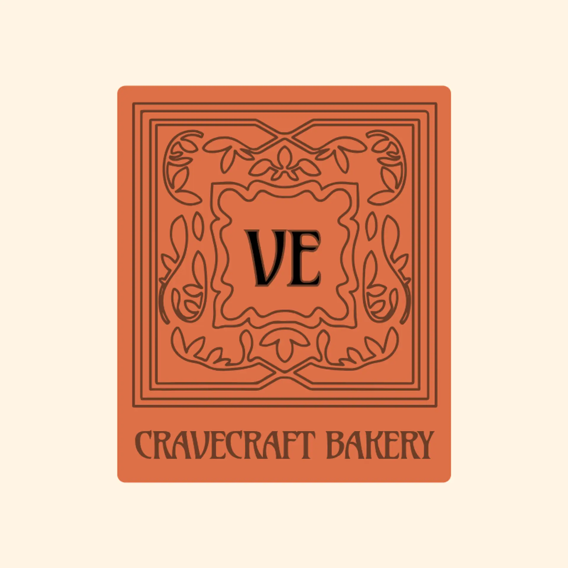 CraveCraft Bakery logo for unique bakery
